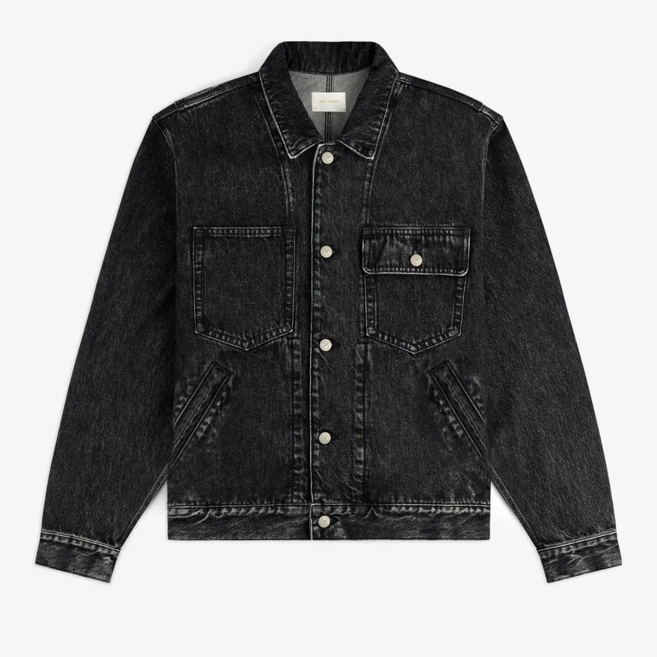 aim-leon-dore-denim-trucker-jacke-schwarz-italien image 1