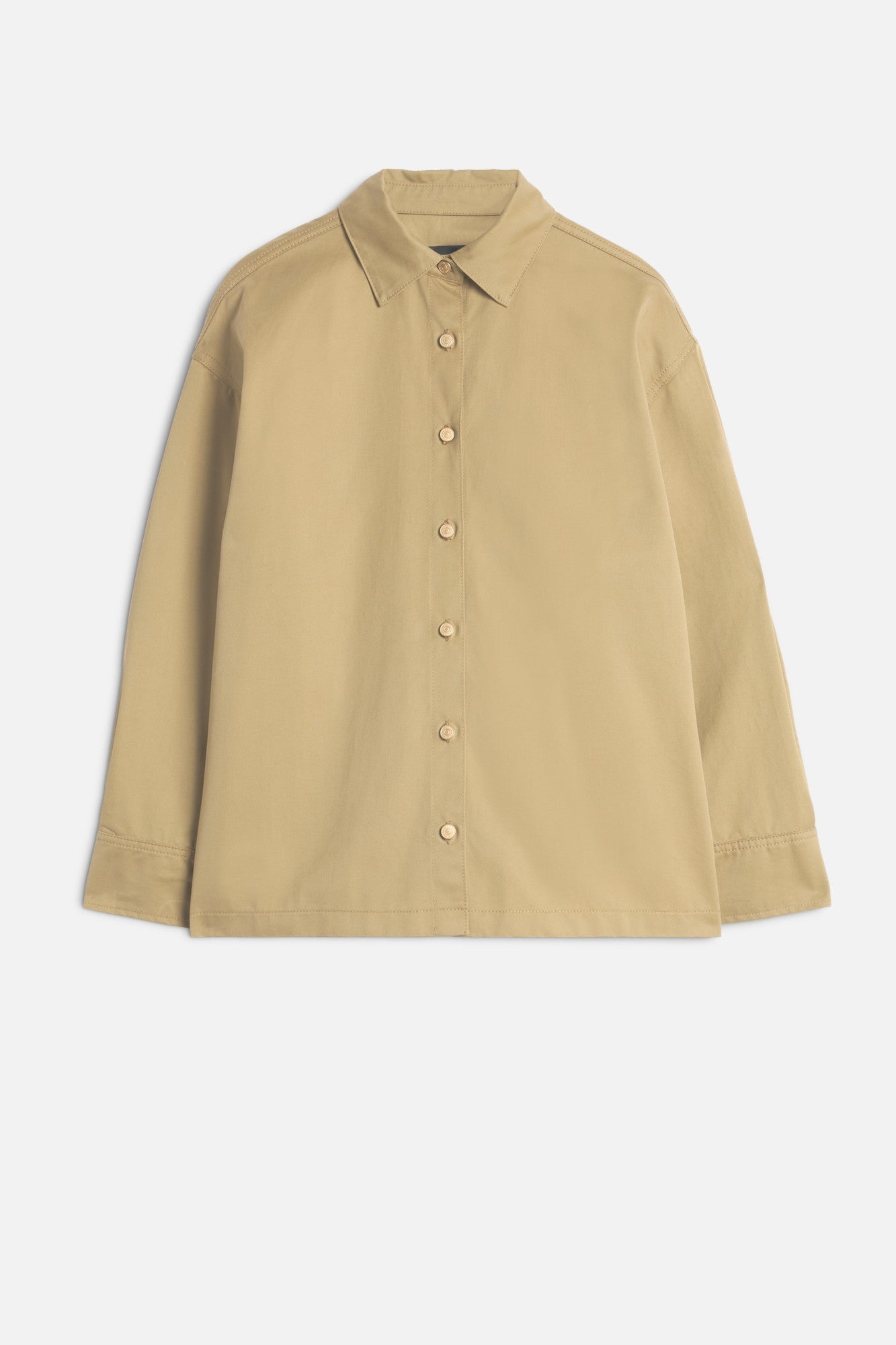 7-for-all-mankind-comfort-twill-pleated-overshirt-in-sand-storm image 1