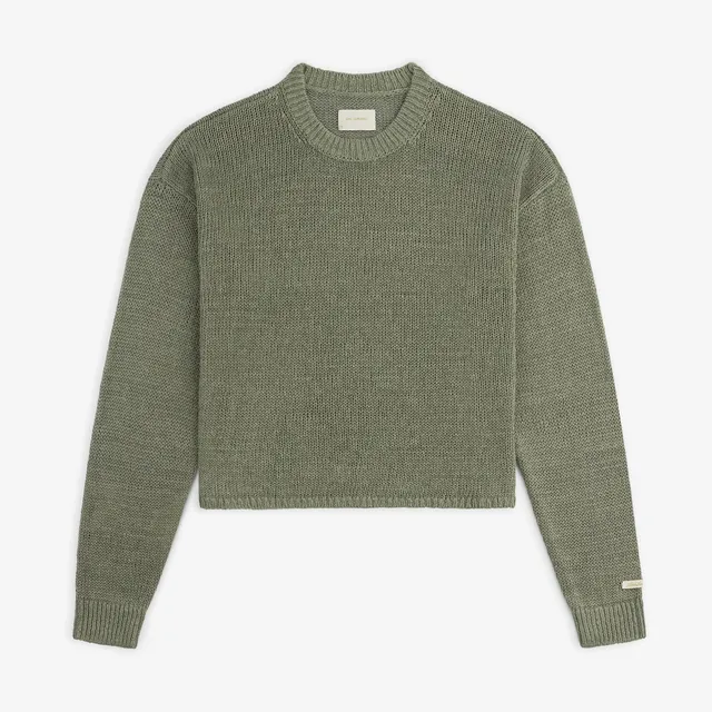 aim-leon-dore-linen-knit-crewneck-sweater-gr-n image 1