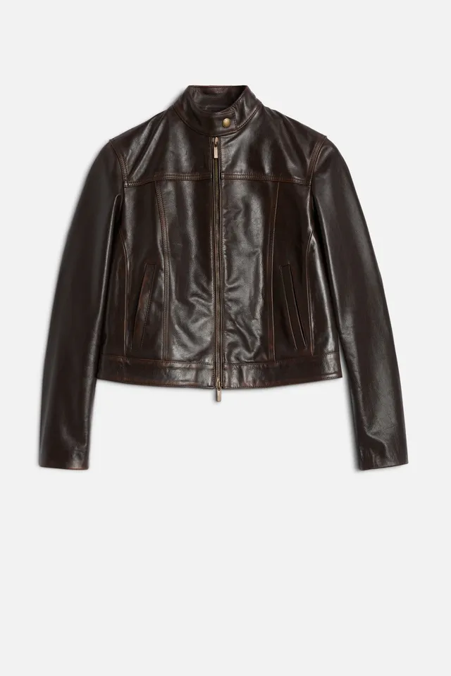 7-for-all-mankind-cropped-biker-jacket-leather-vintage-brown image 1