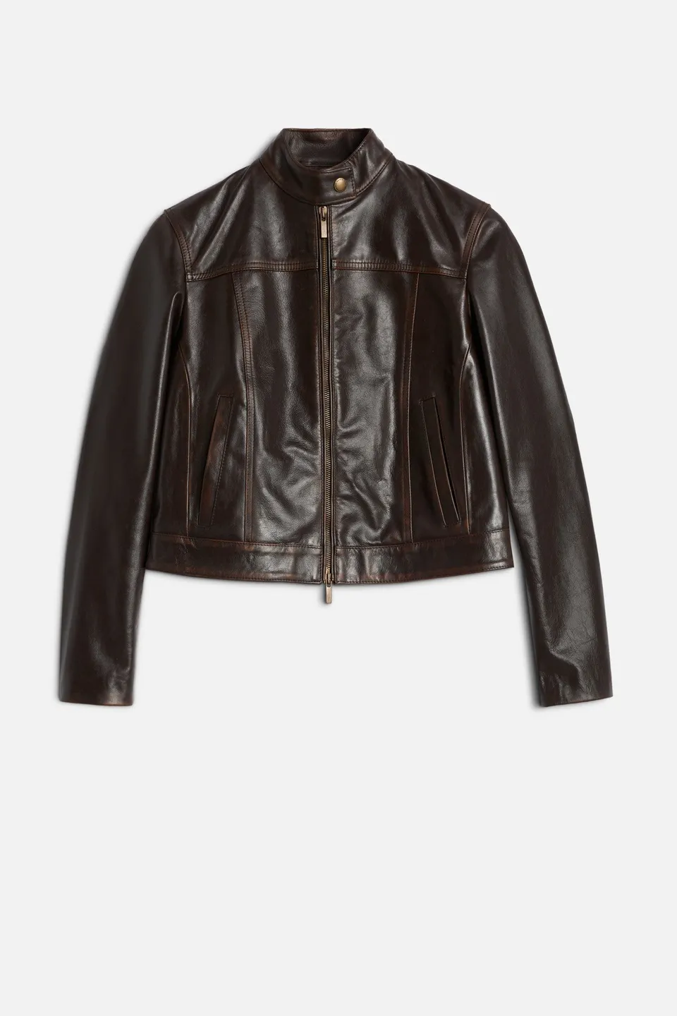 7-for-all-mankind-cropped-biker-jacket-leather-vintage-brown image 1