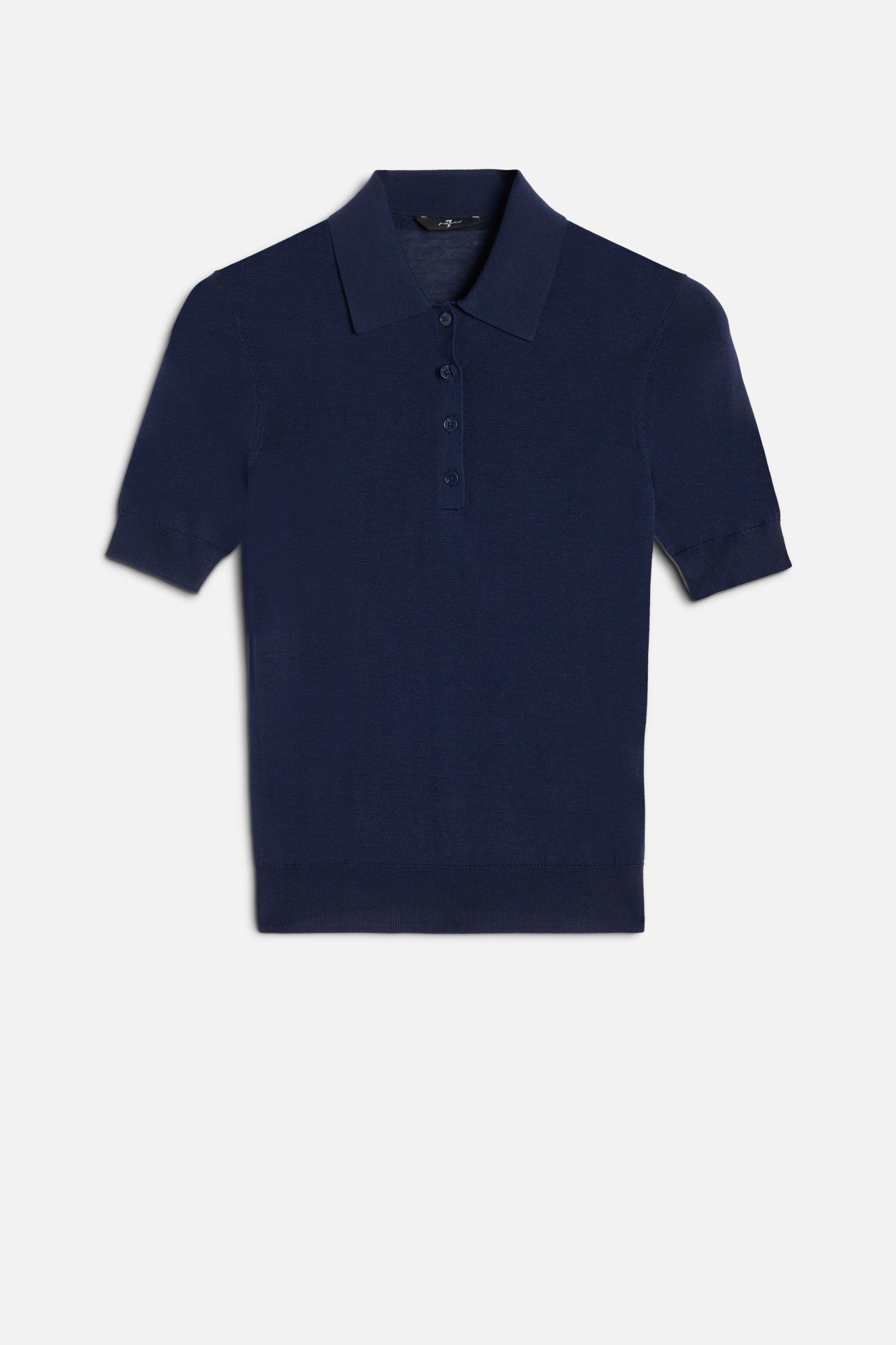 7-for-all-mankind-silk-blend-polo-damen-navy image 1
