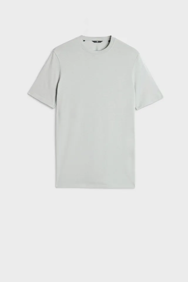 7-for-all-mankind-crewneck-tee-herren-lyocell-dusty-blue image 1