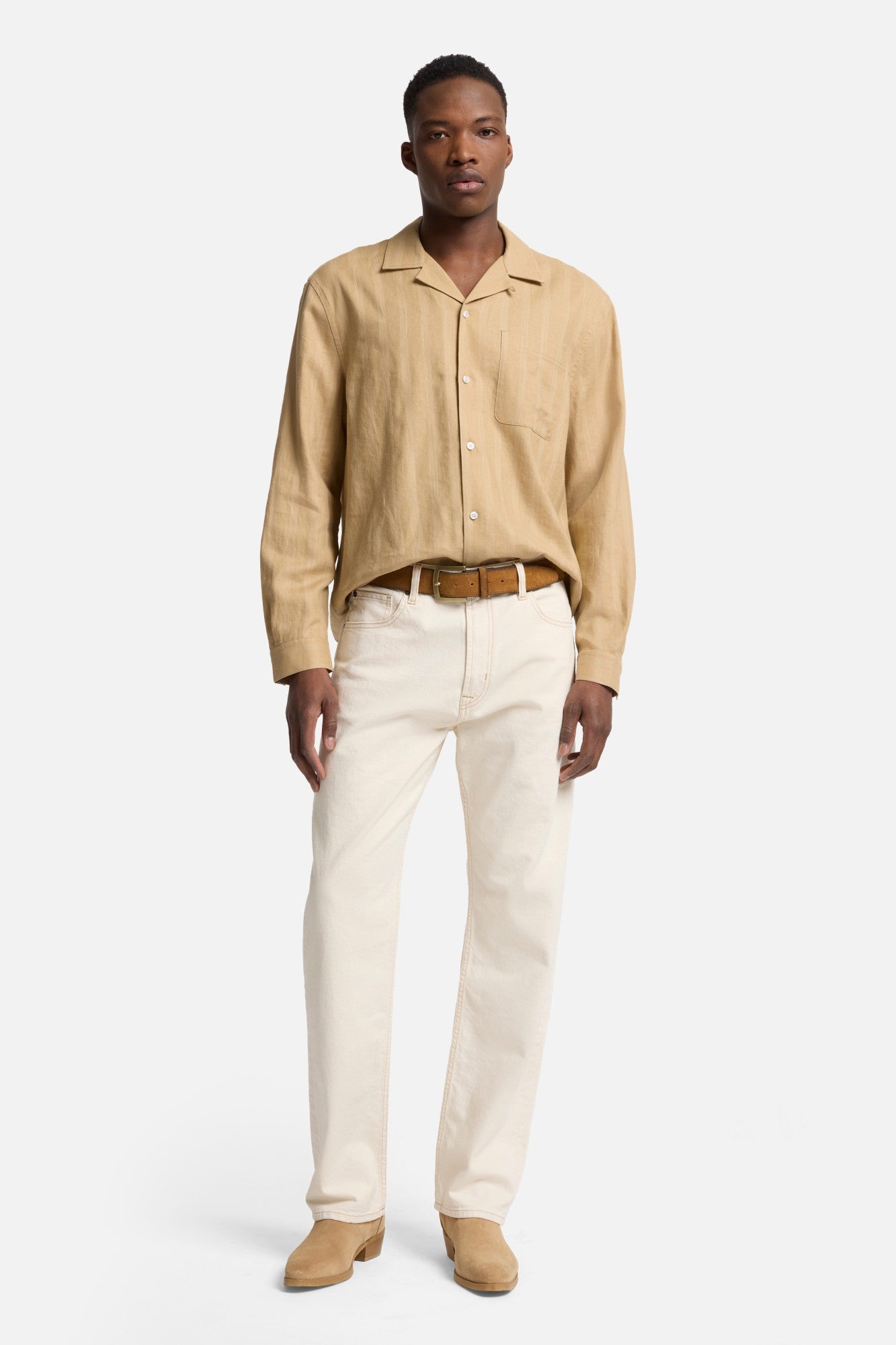 7-for-all-mankind-camp-hemd-leinen-mix-langarm-beige image 2