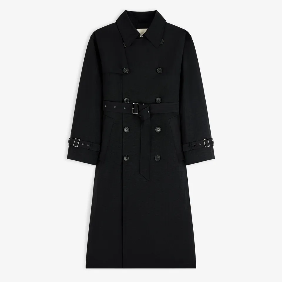 aim-leon-dore-double-breasted-nylon-trenchcoat-schwarz image 1