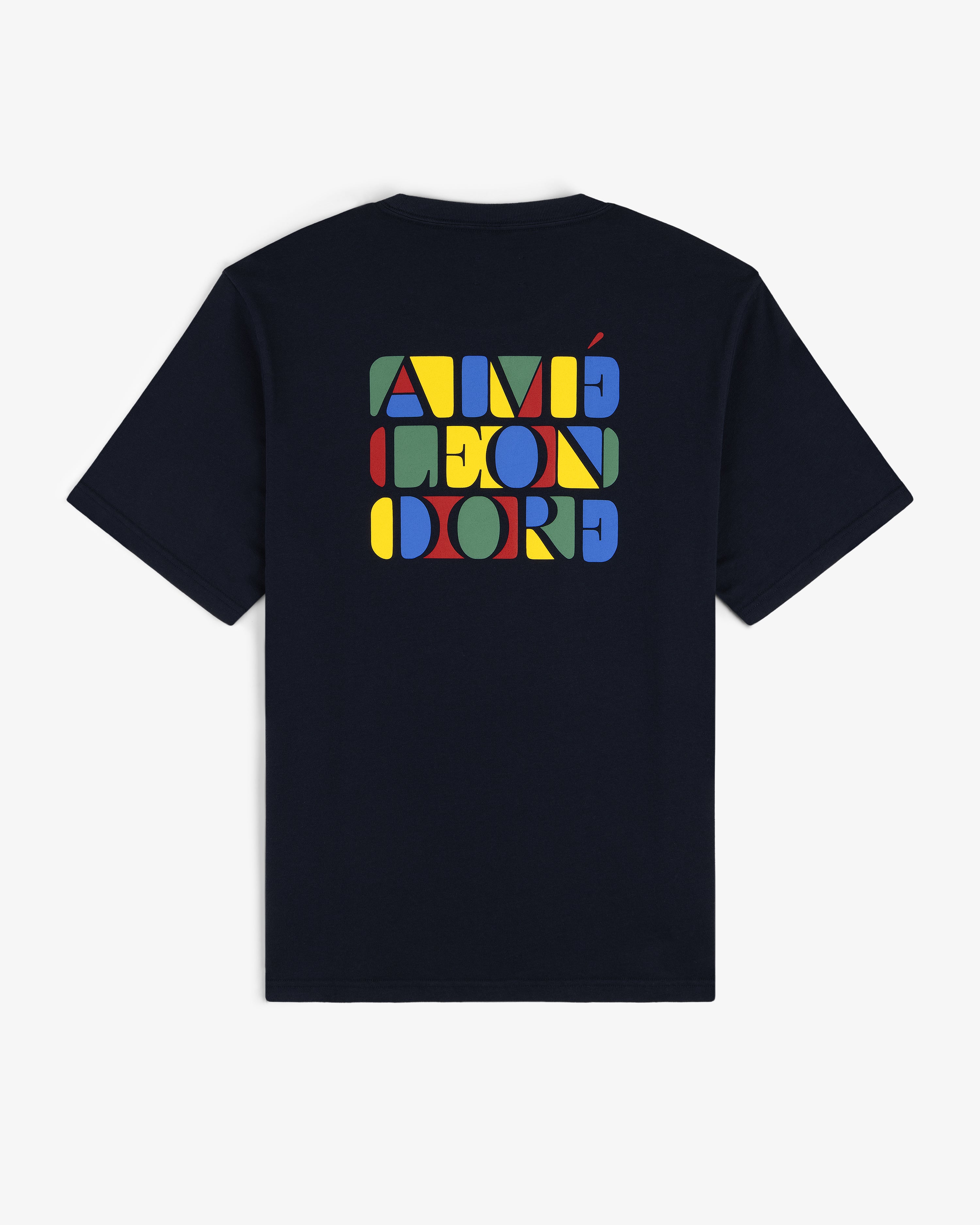 aim-leon-dore-stacked-logo-tee-t-shirt-schwarz image 2