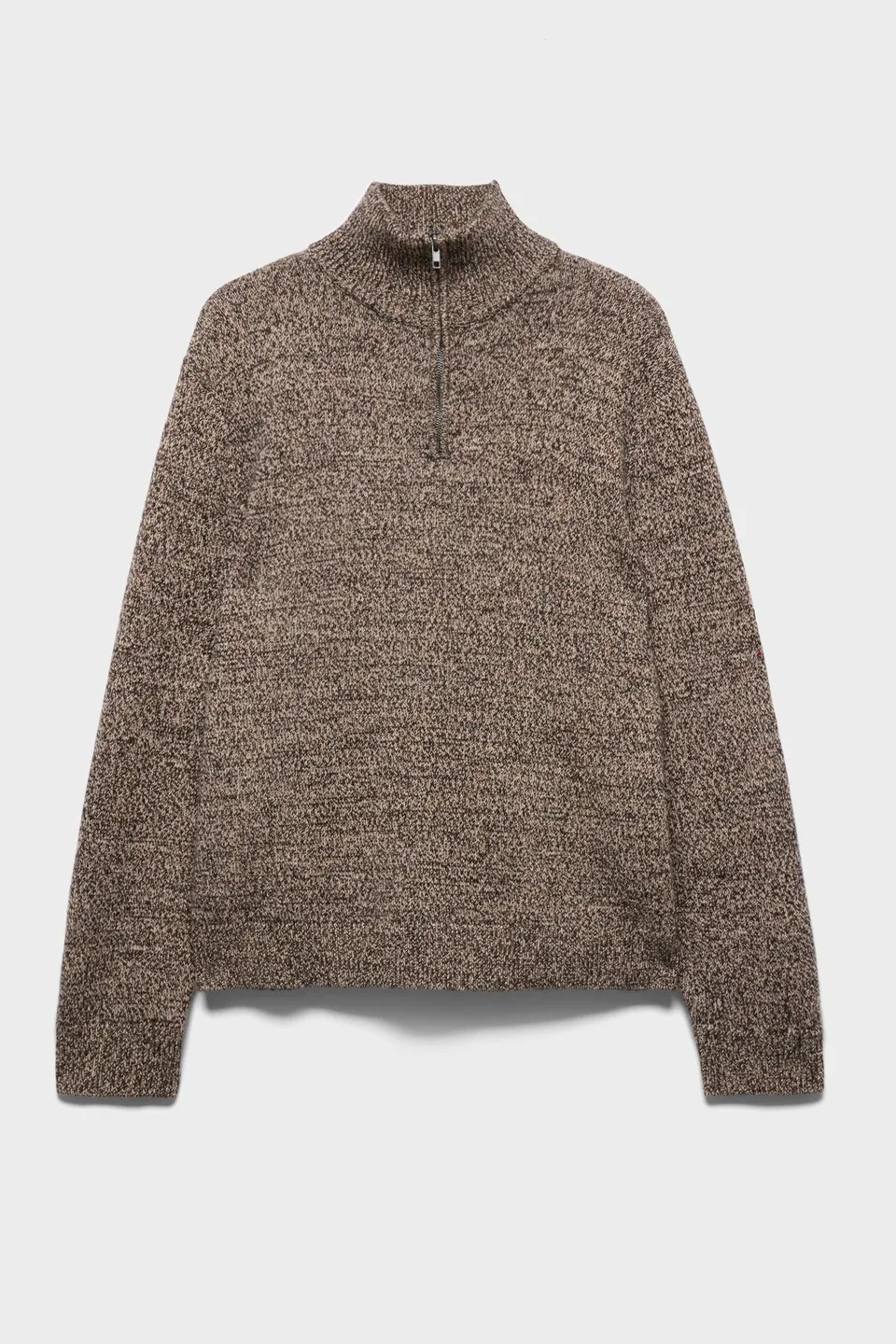 7-for-all-mankind-half-zip-sweater-pullover-cotton-wool-parchment image 1
