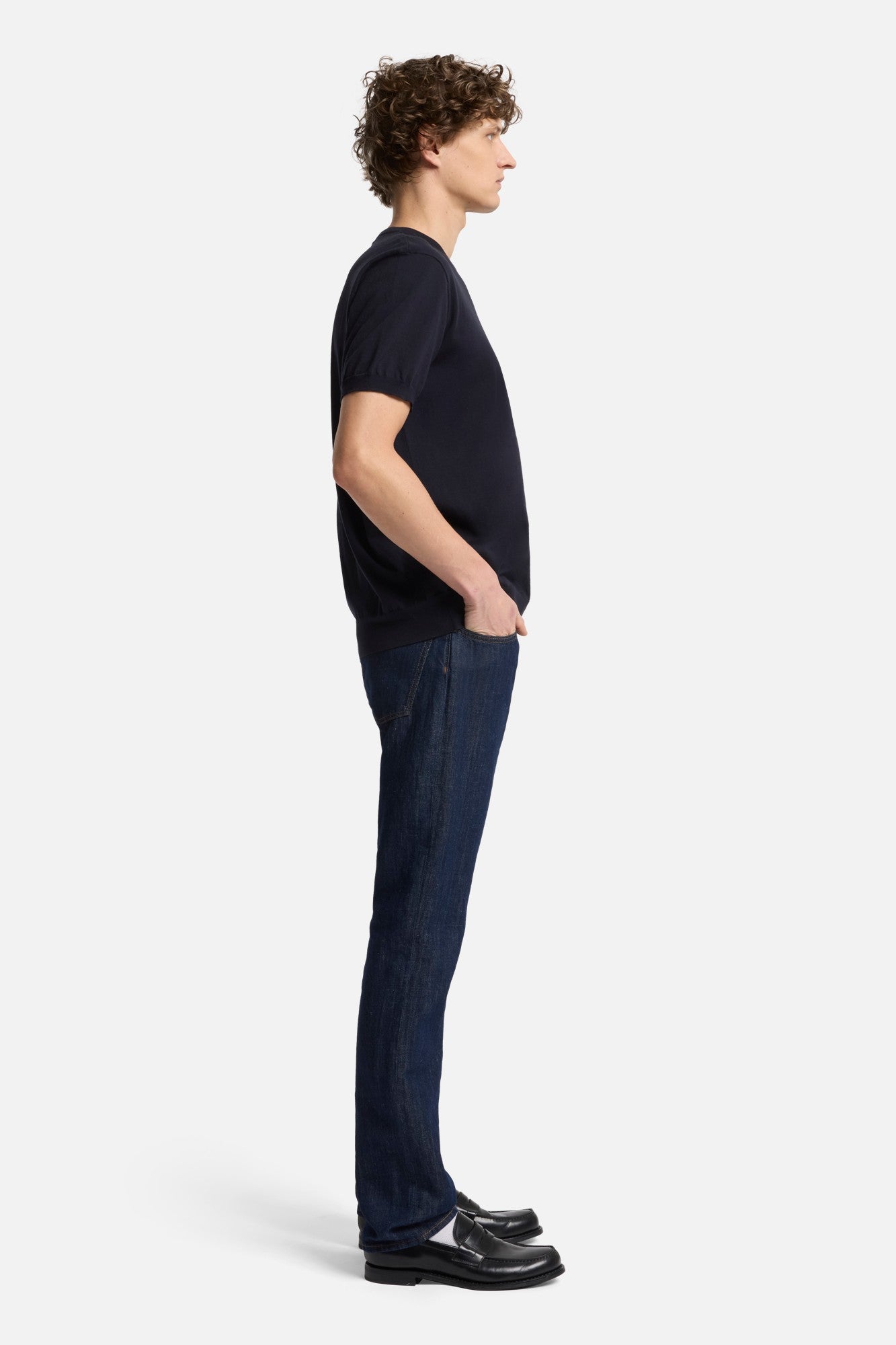 7-for-all-mankind-classic-cotton-kurzarm-pullover-navy image 6