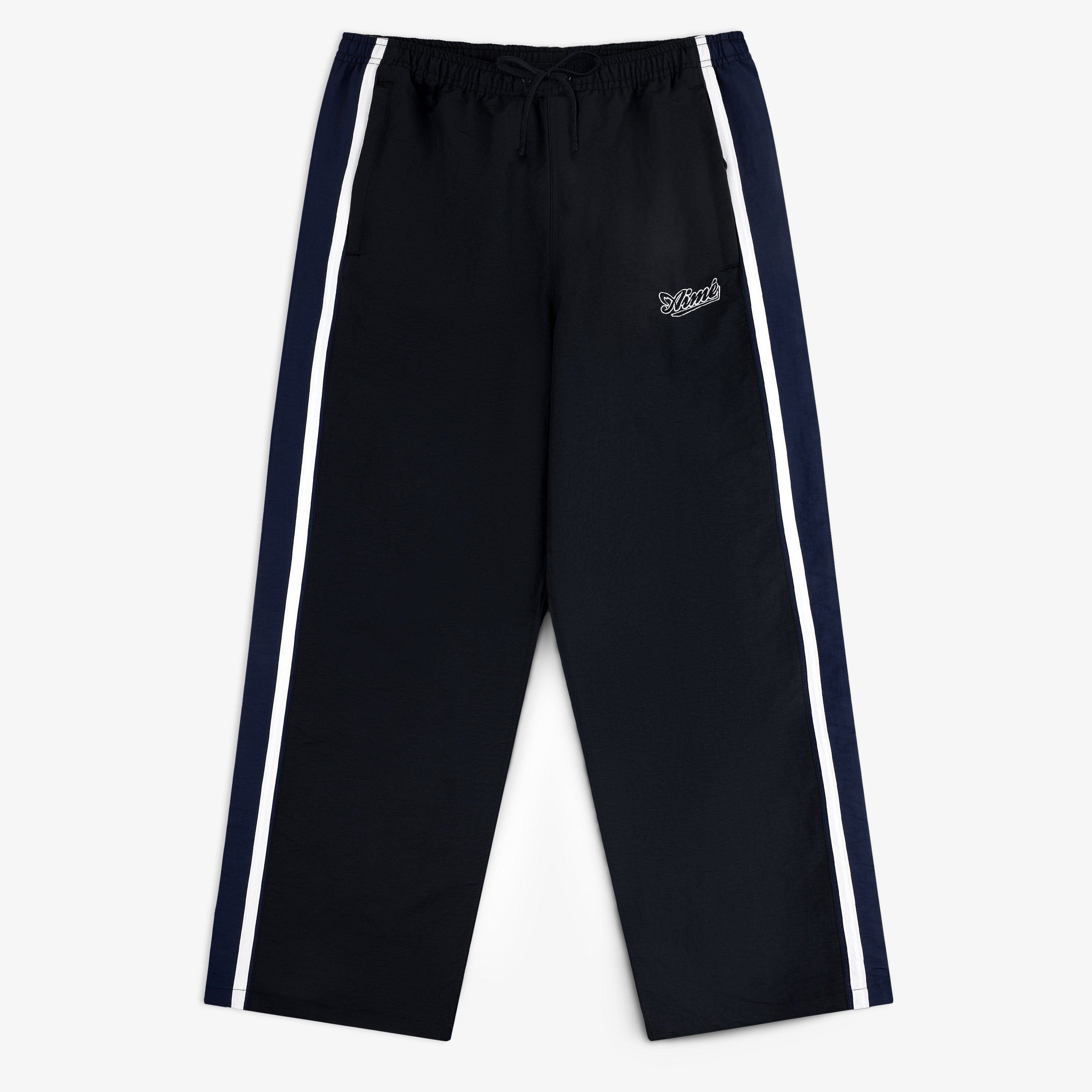aim-leon-dore-colorblock-track-pant-trainingshose-schwarz-nylon image 1