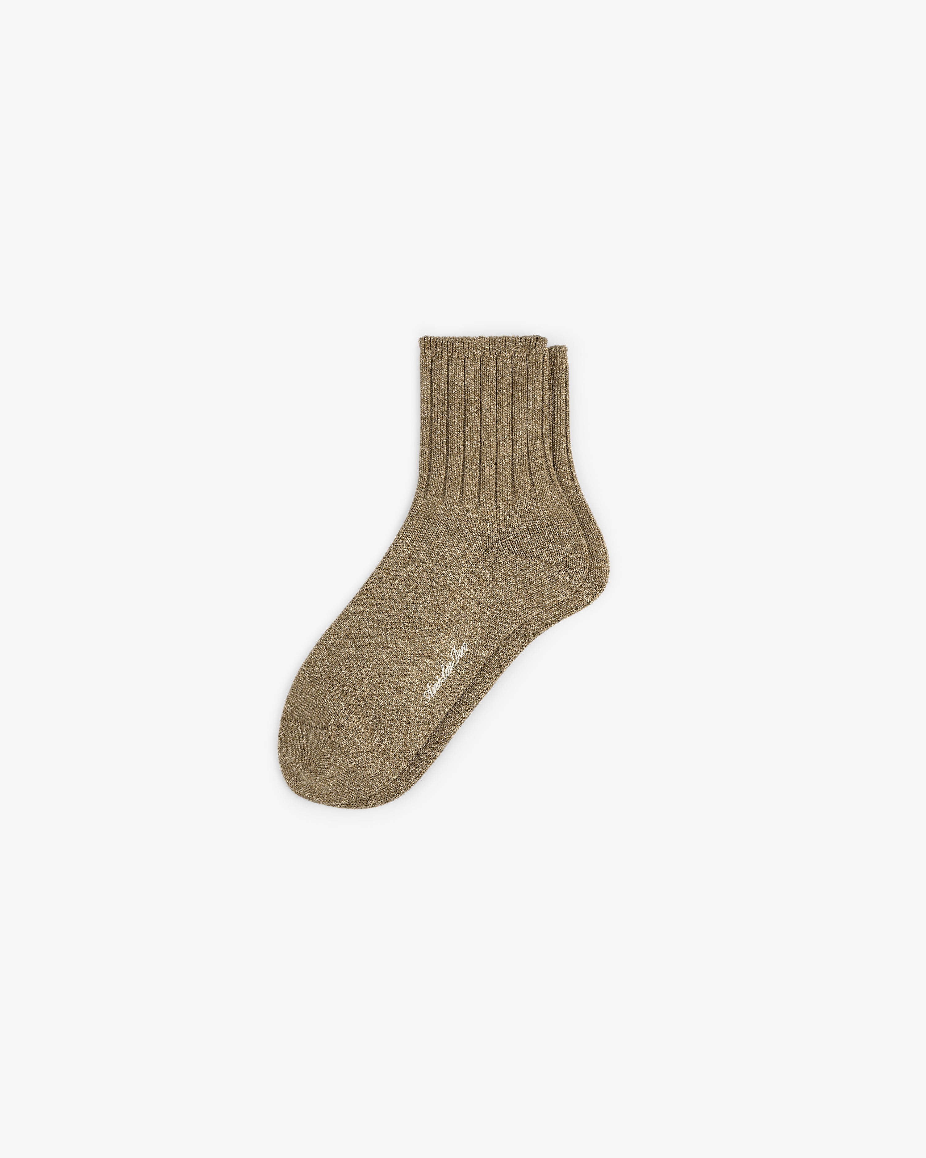 aim-leon-dore-marled-quarter-sock-socken-taupe image 2