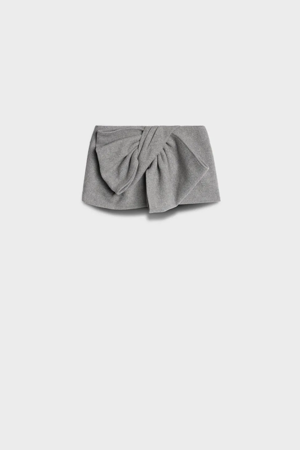 7-for-all-mankind-bow-mini-skirt-wool-blend-slate-damen image 1