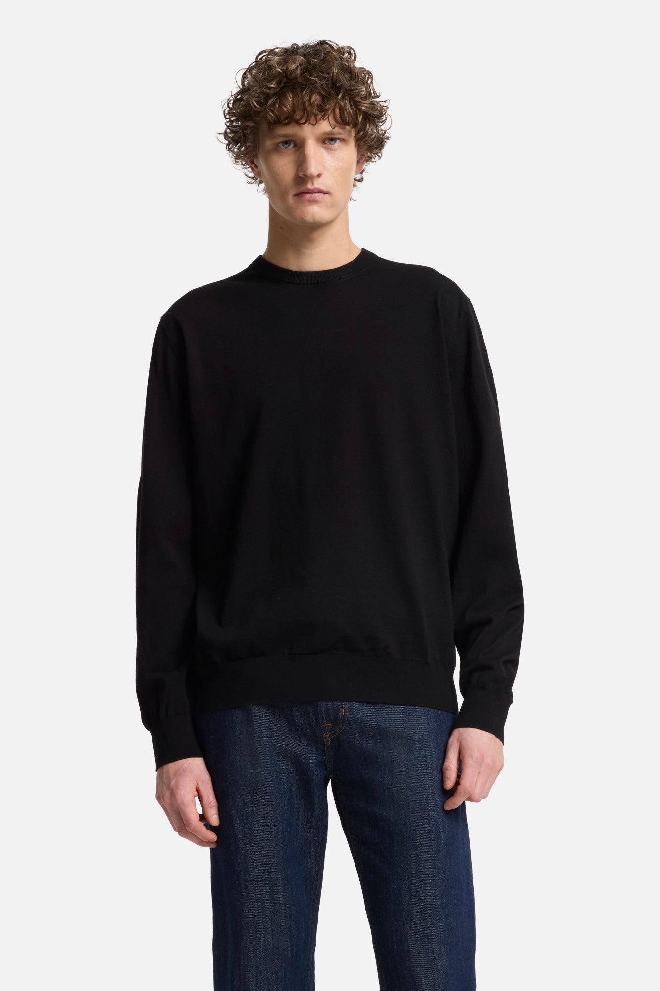 7-for-all-mankind-classic-cotton-langarm-pullover-schwarz image 3