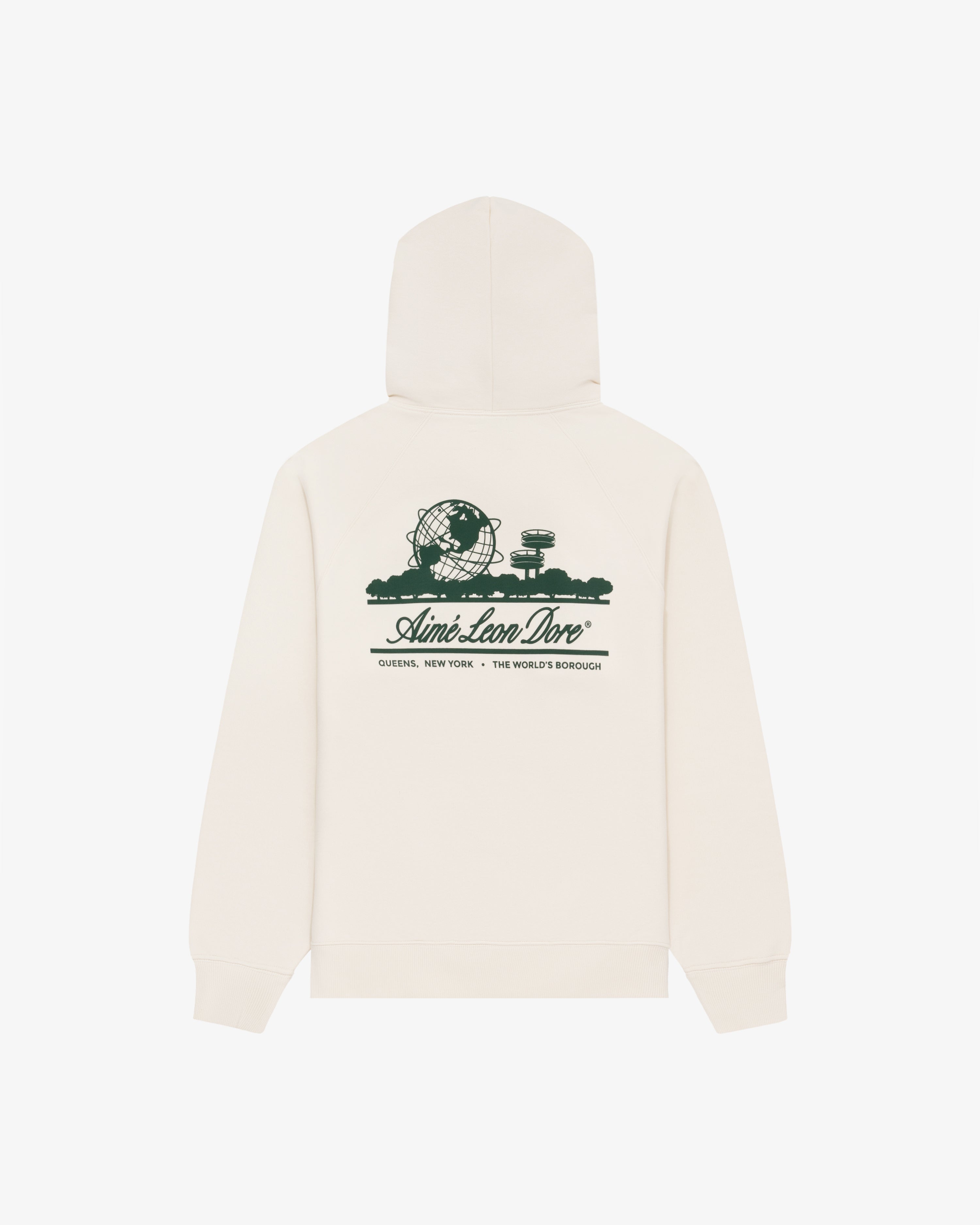 aim-leon-dore-unisphere-hoodie-cream-loopback-fleece-drop-shoulder image 2