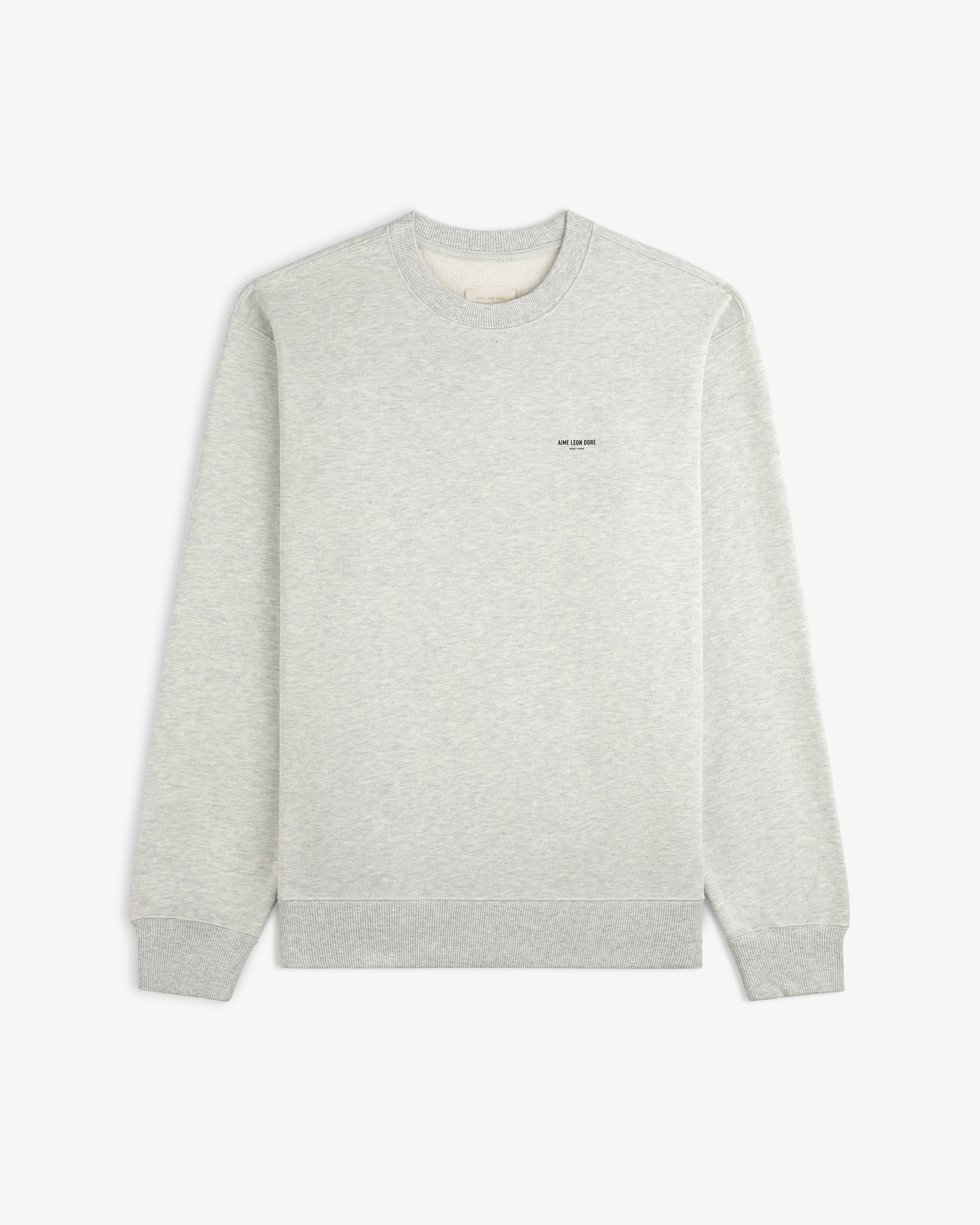 aim-leon-dore-micro-logo-crewneck-sweatshirt-grau image 2