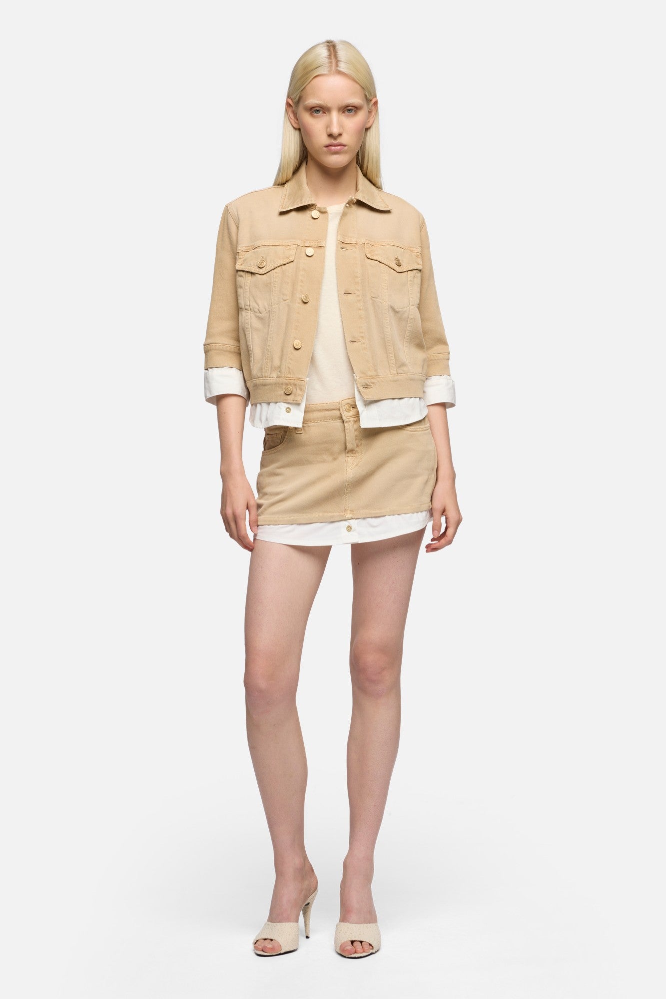 7-for-all-mankind-cherry-mini-denim-minirock-sand-dune image 2