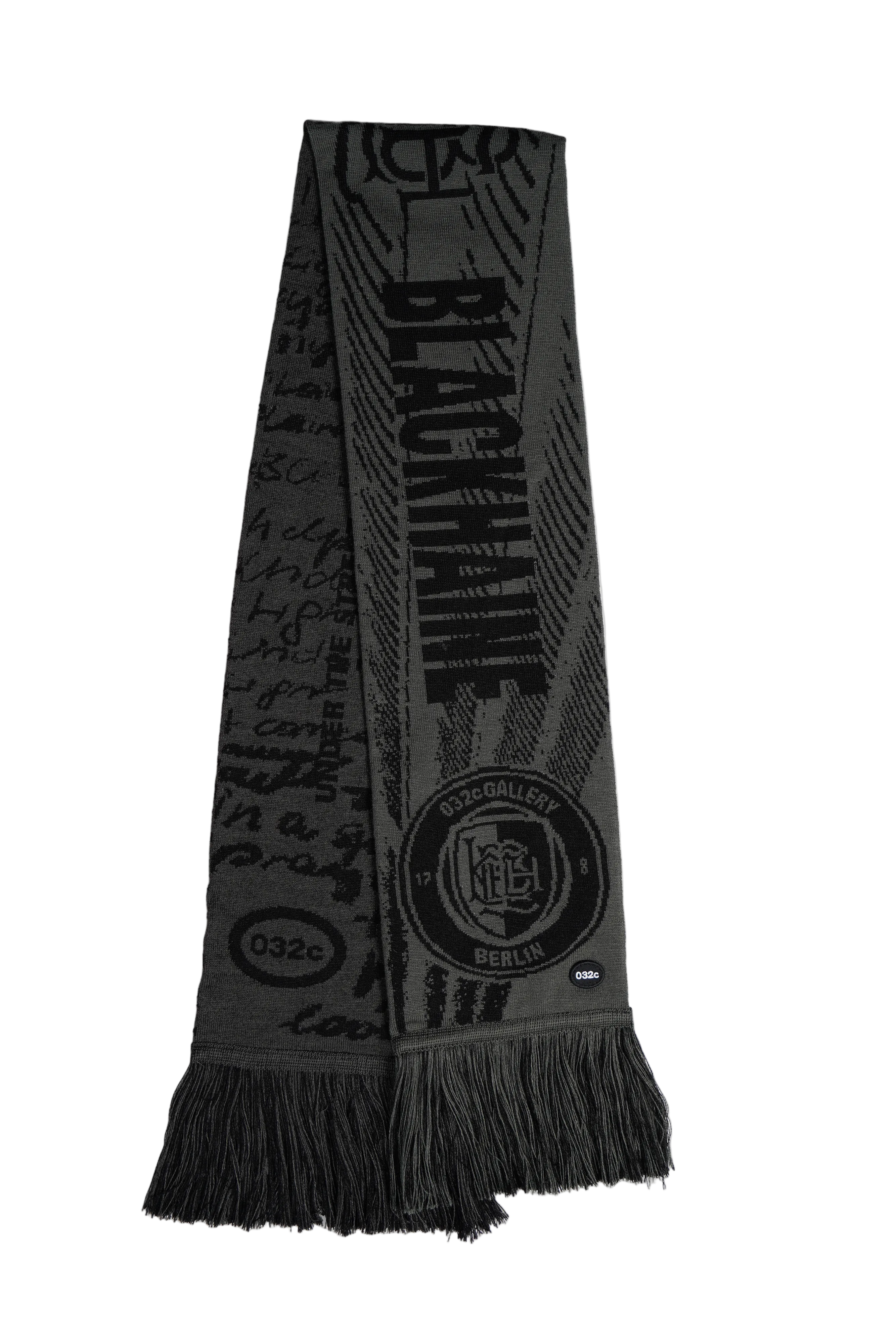 032c-blackhaine-sponsor-scarf-jacquard-schal-mit-fransen image 1