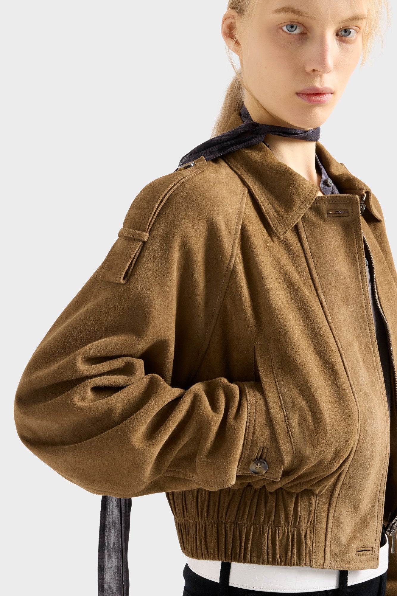 7-for-all-mankind-aviator-jacket-suede-chestnut-bomber-damen image 6