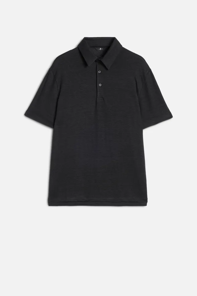 7-for-all-mankind-linen-polo-linen-black-herren-leinen-polo-schwarz image 1