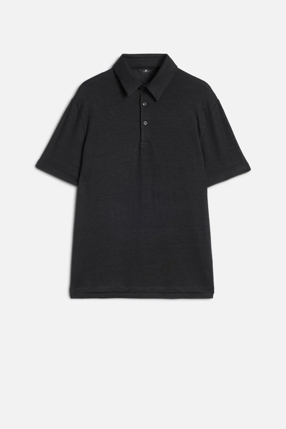 7-for-all-mankind-linen-polo-linen-black-herren-leinen-polo-schwarz image 1