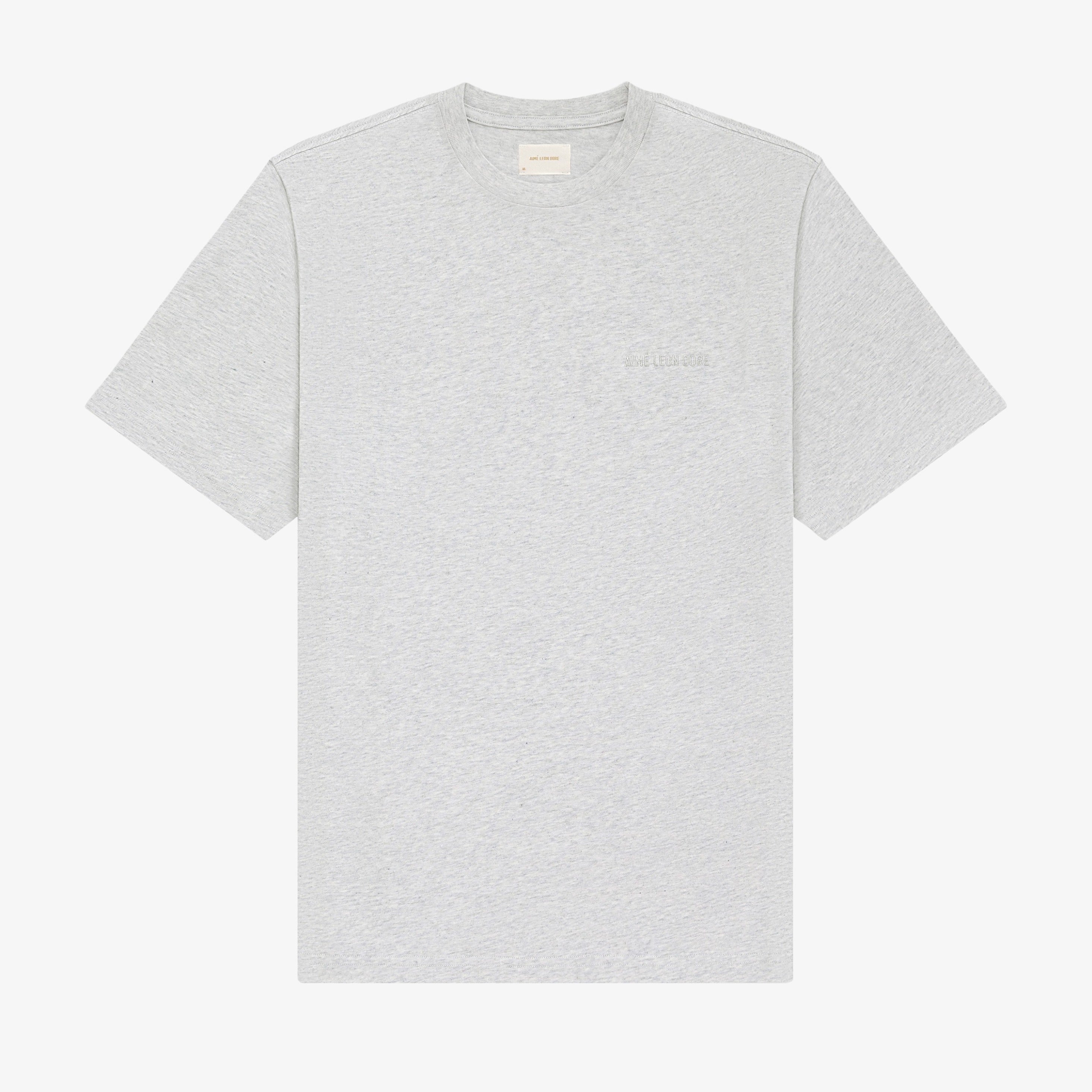 aim-leon-dore-tonal-logo-tee-oatmeal-baumwolle image 1