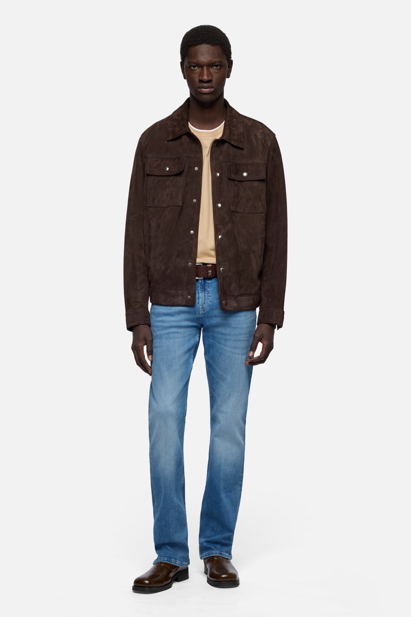 7-for-all-mankind-double-layer-tee-shirt-tan image 2