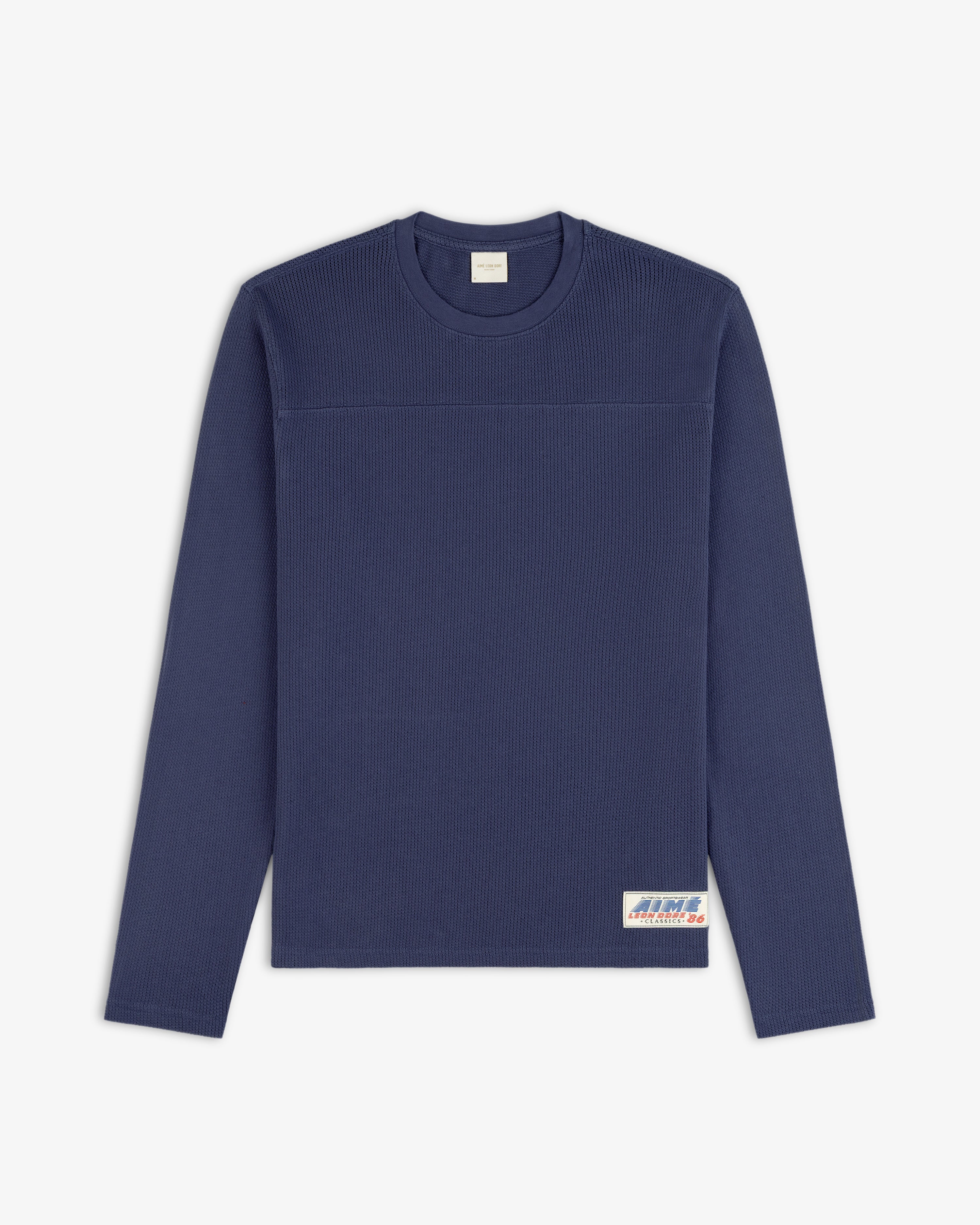 aim-leon-dore-long-sleeve-mesh-football-tee-blau image 2