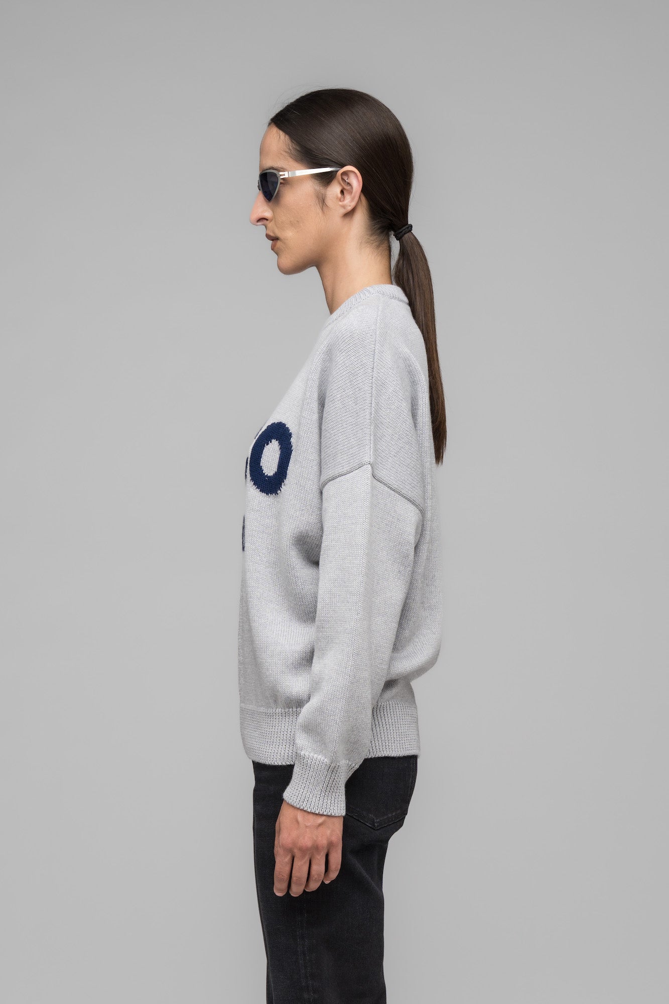 032c-selfie-sweater-grey-melange-merino-damen image 3