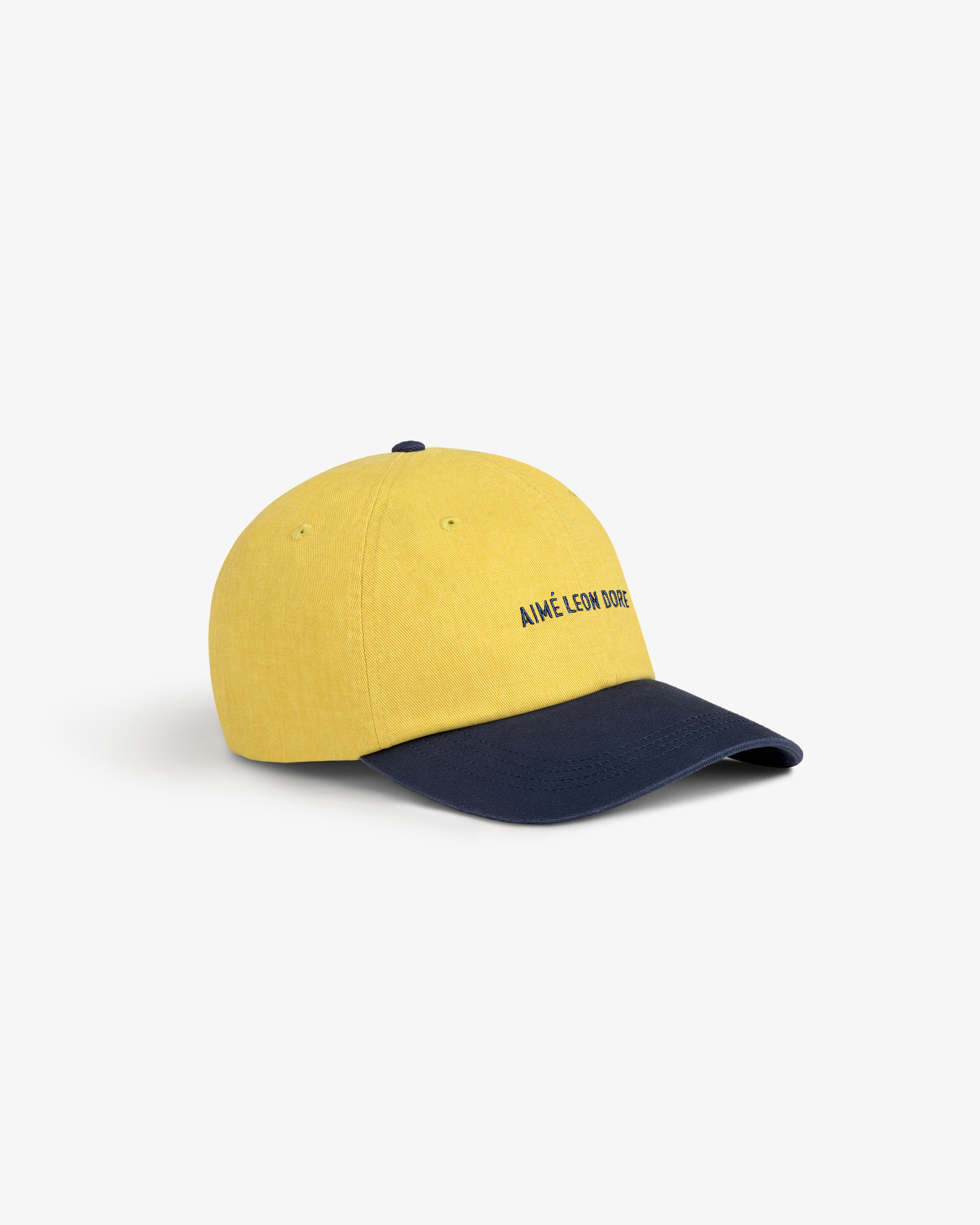 aim-leon-dore-pigment-dyed-logo-cap-gelb-navy image 4