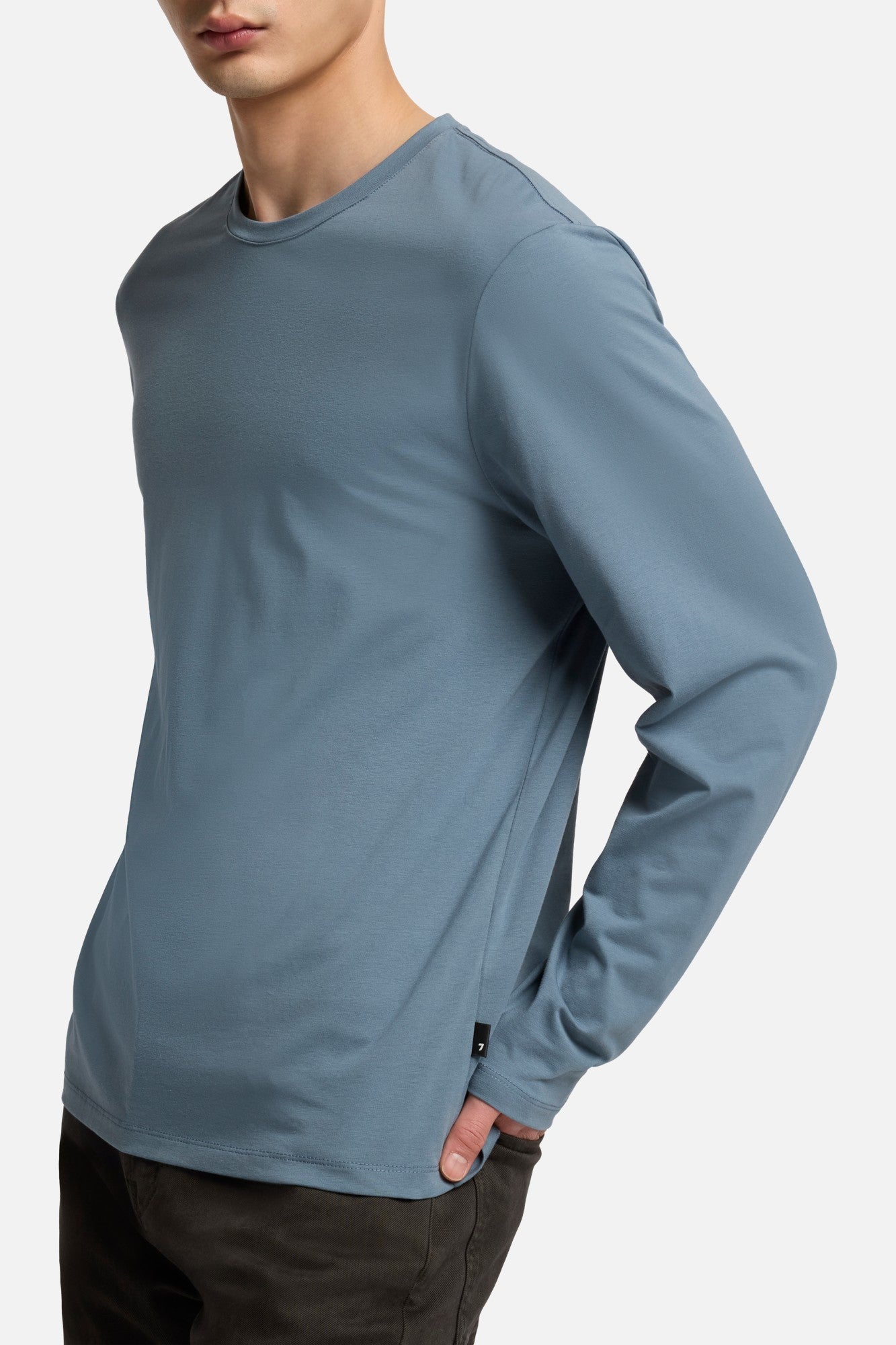7-for-all-mankind-luxe-performance-langarm-t-shirt-herren-titan image 4