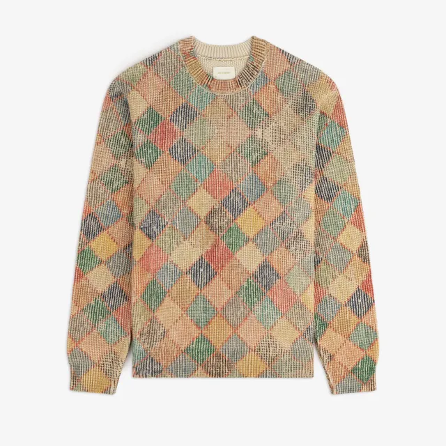 aim-leon-dore-kilim-argyle-crewneck-pullover-multicolor image 1