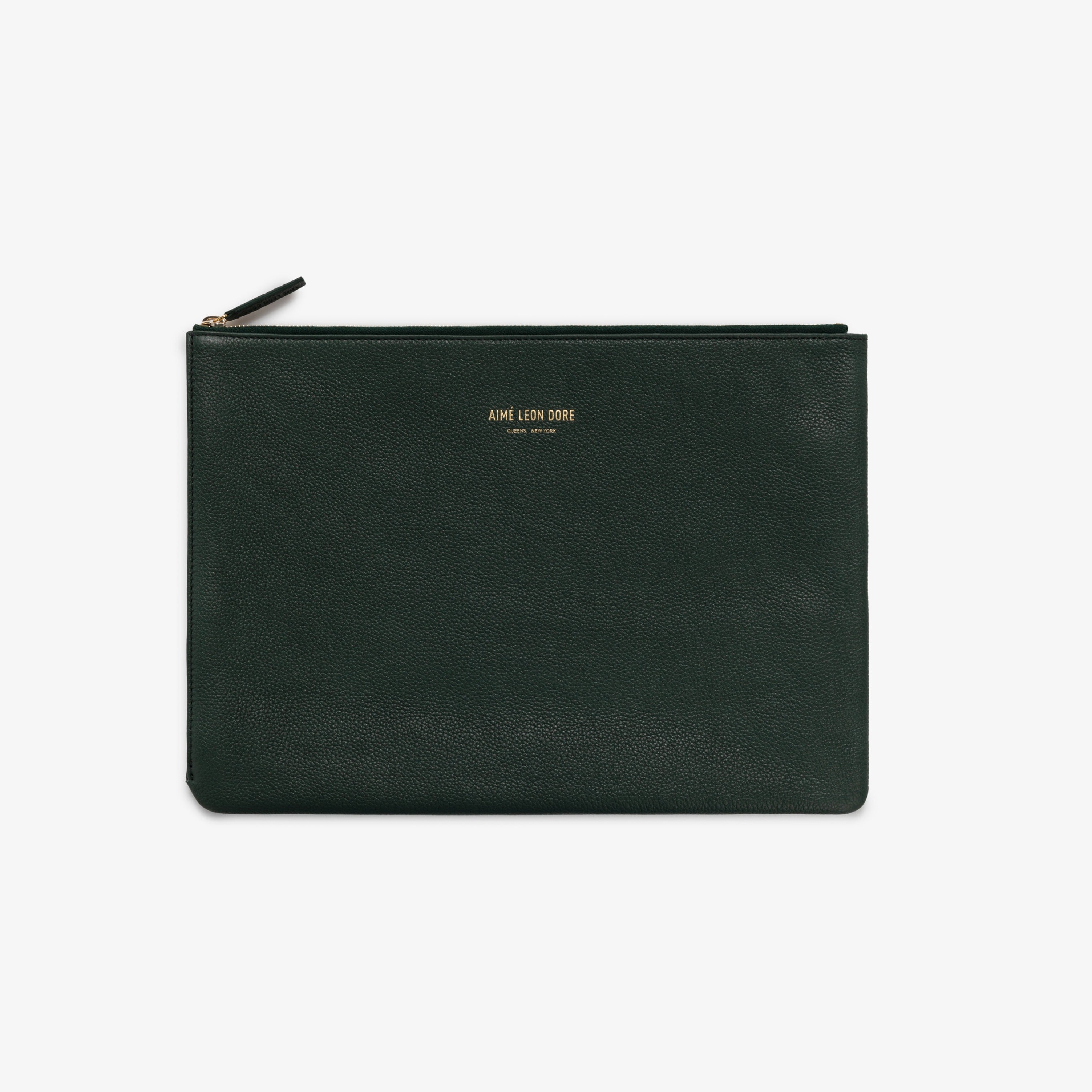 aim-leon-dore-medium-leather-pouch-gr-n image 1