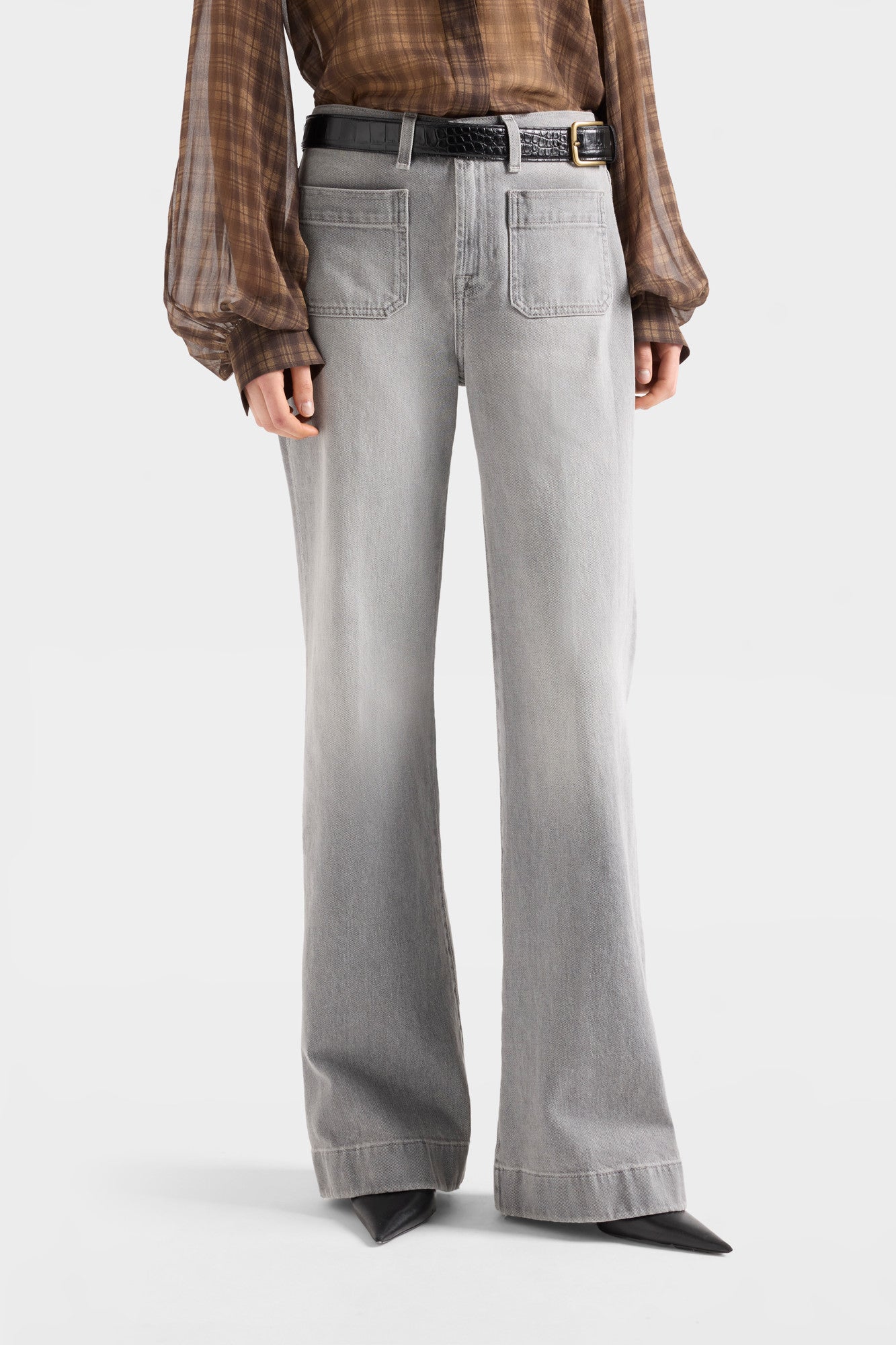 7-for-all-mankind-modern-dojo-flare-jeans-denim-metal image 3