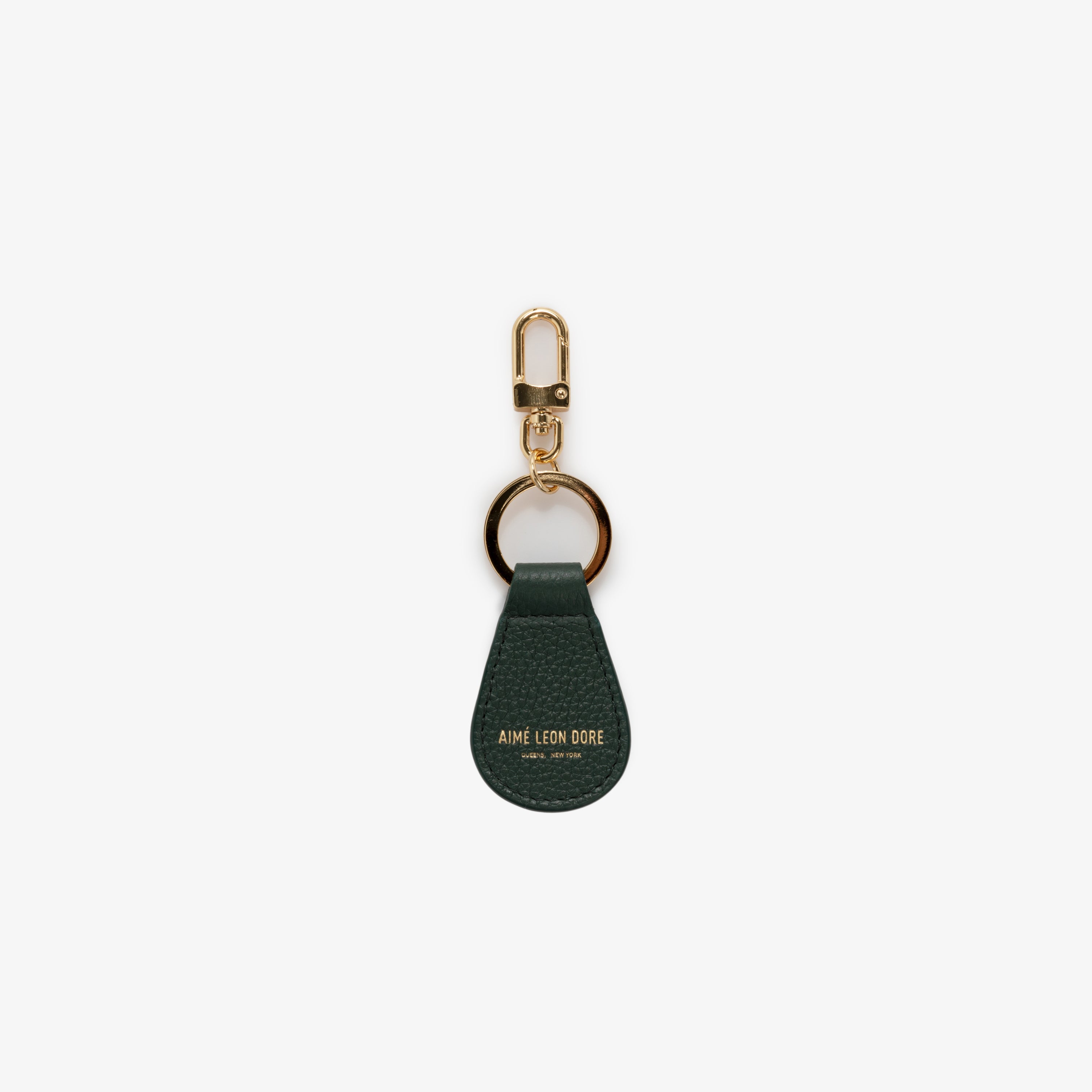 aim-leon-dore-leather-key-fob-schl-sselanh-nger-aus-kalbsleder-in-gr-n image 1