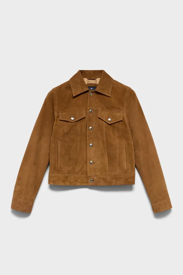 7-for-all-mankind-adi-trucker-jacke-aus-suede-in-cognac image 1