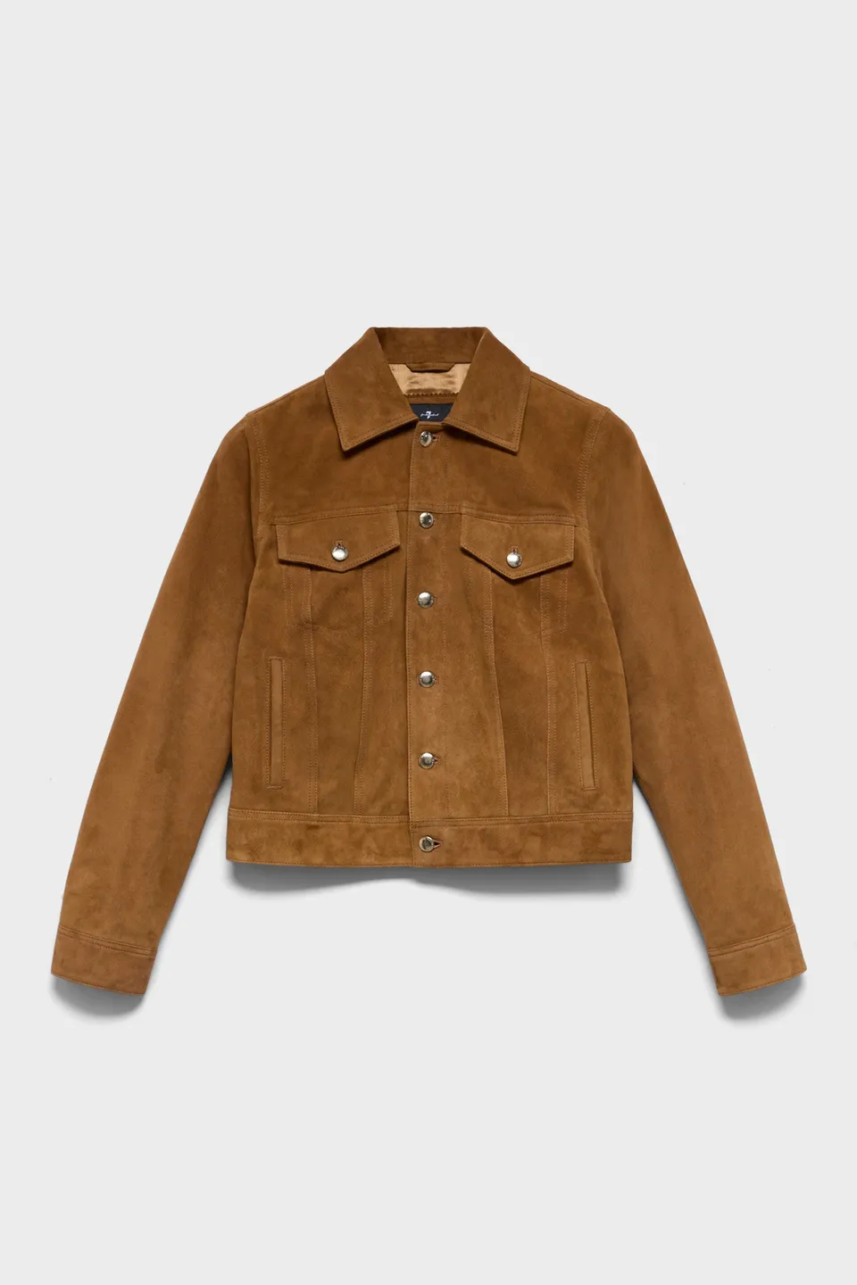7-for-all-mankind-adi-trucker-jacke-aus-suede-in-cognac image 1