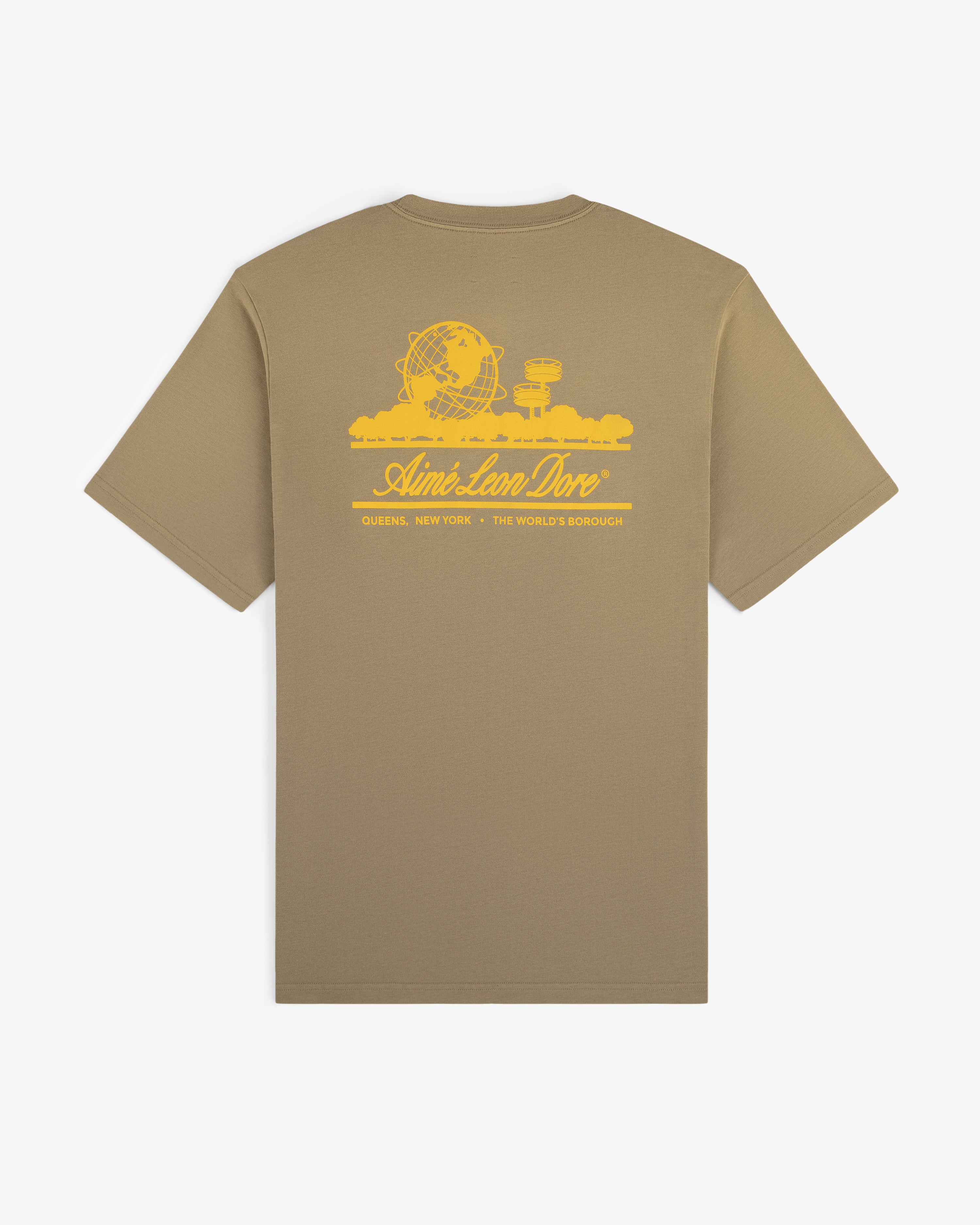 aim-leon-dore-sun-faded-unisphere-tee-t-shirt-taupe-aus-baumwolle image 2