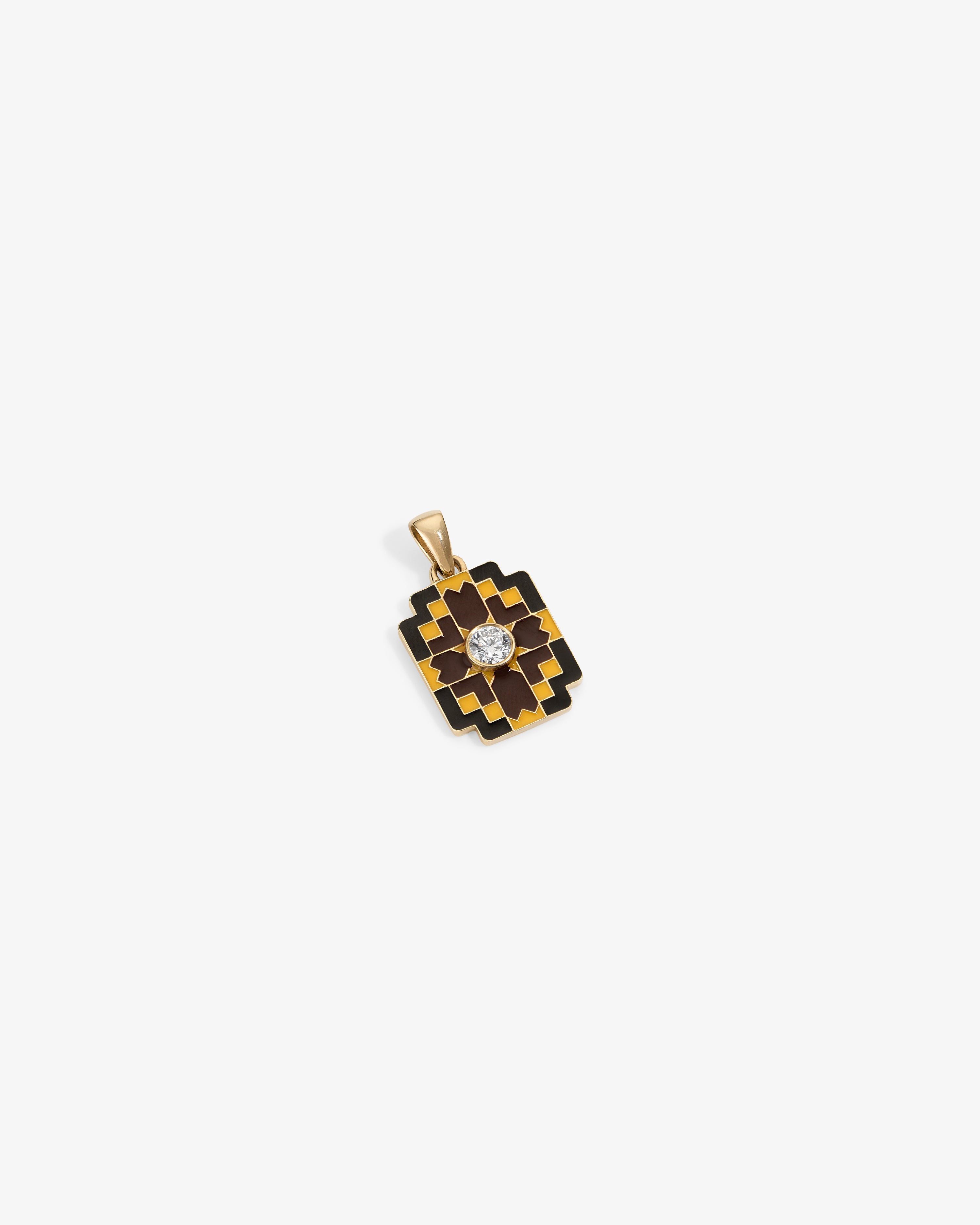 aim-leon-dore-diamond-mosaic-pendant-14kt-gold-anh-nger image 2