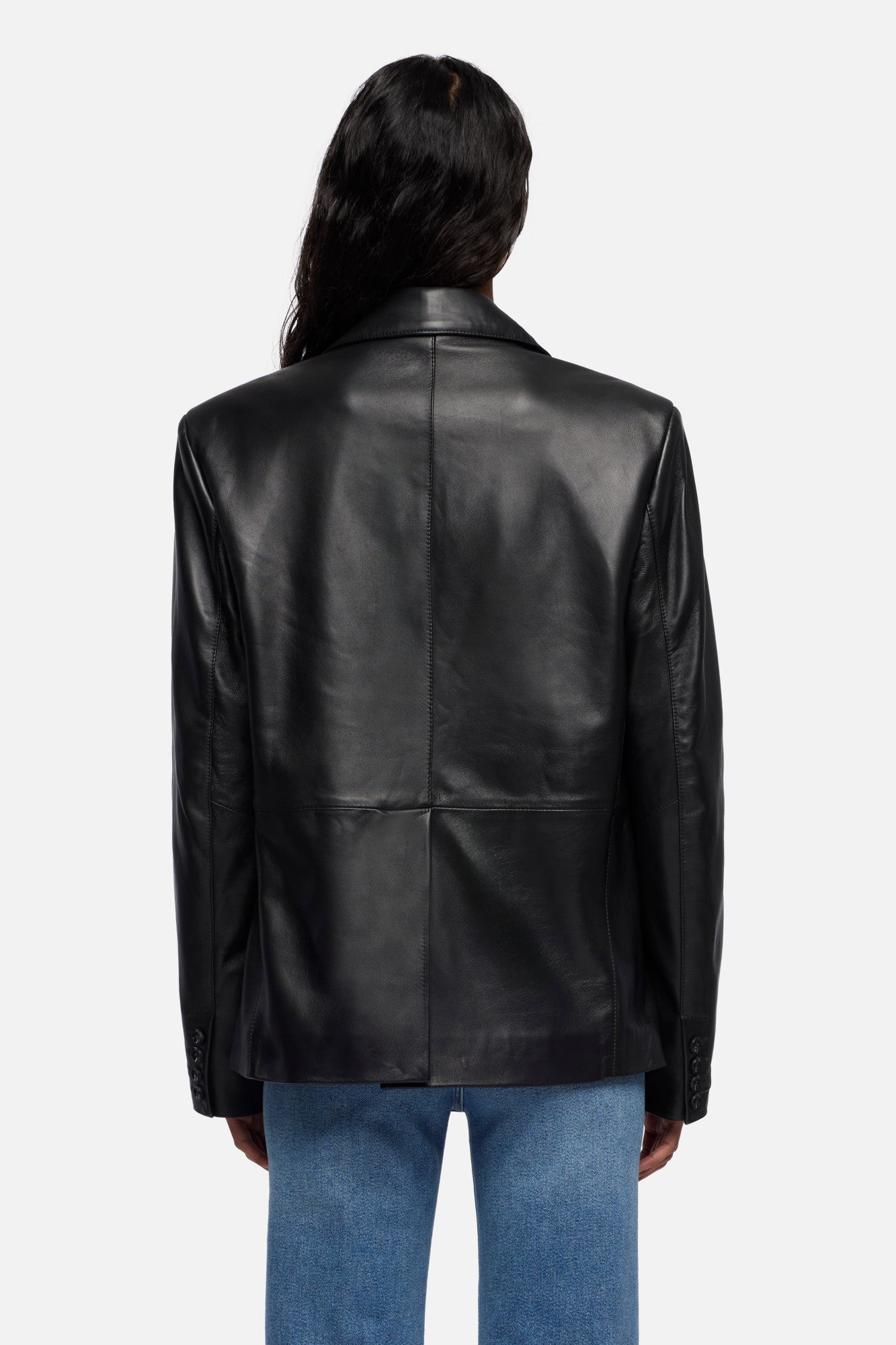 7-for-all-mankind-italian-leather-blazer-in-black image 5