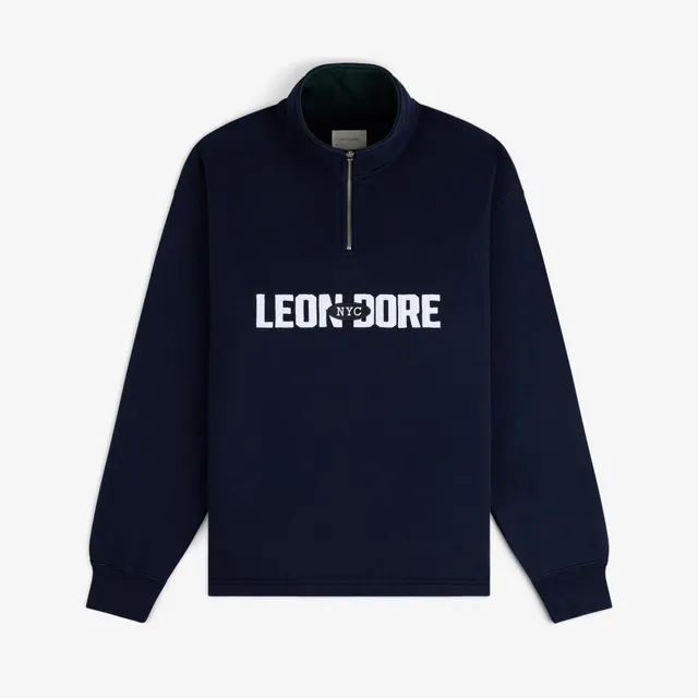 aim-leon-dore-aim-souvenir-quarter-zip-pullover-navy image 1