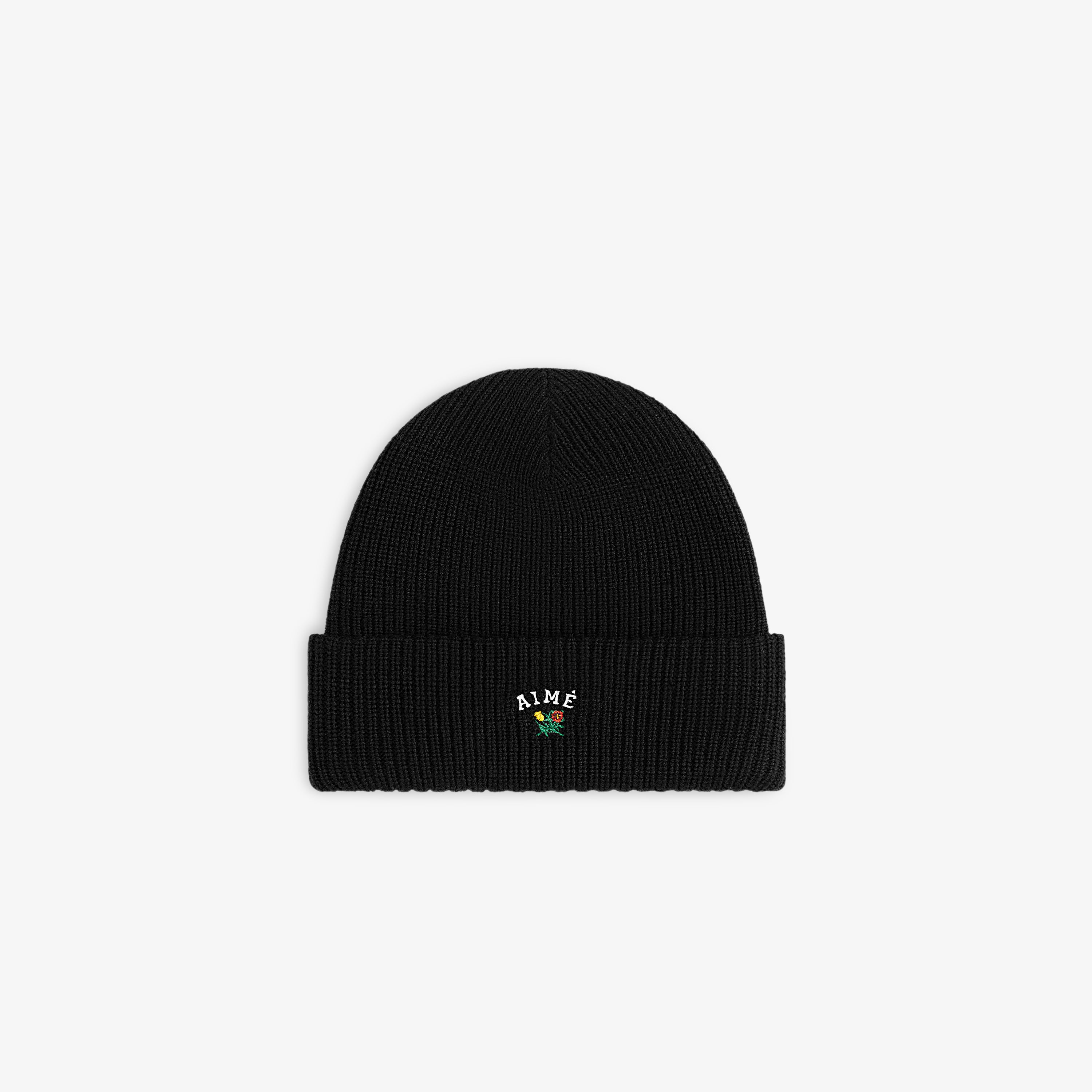 aim-leon-dore-crest-merino-wool-beanie-schwarz image 1