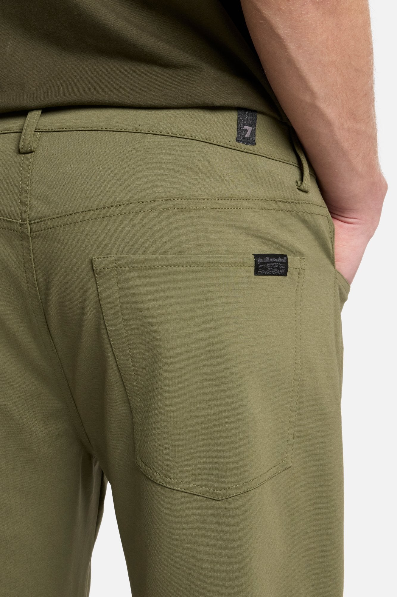 7-for-all-mankind-luxe-performance-knit-the-straight-hose-in-army image 4
