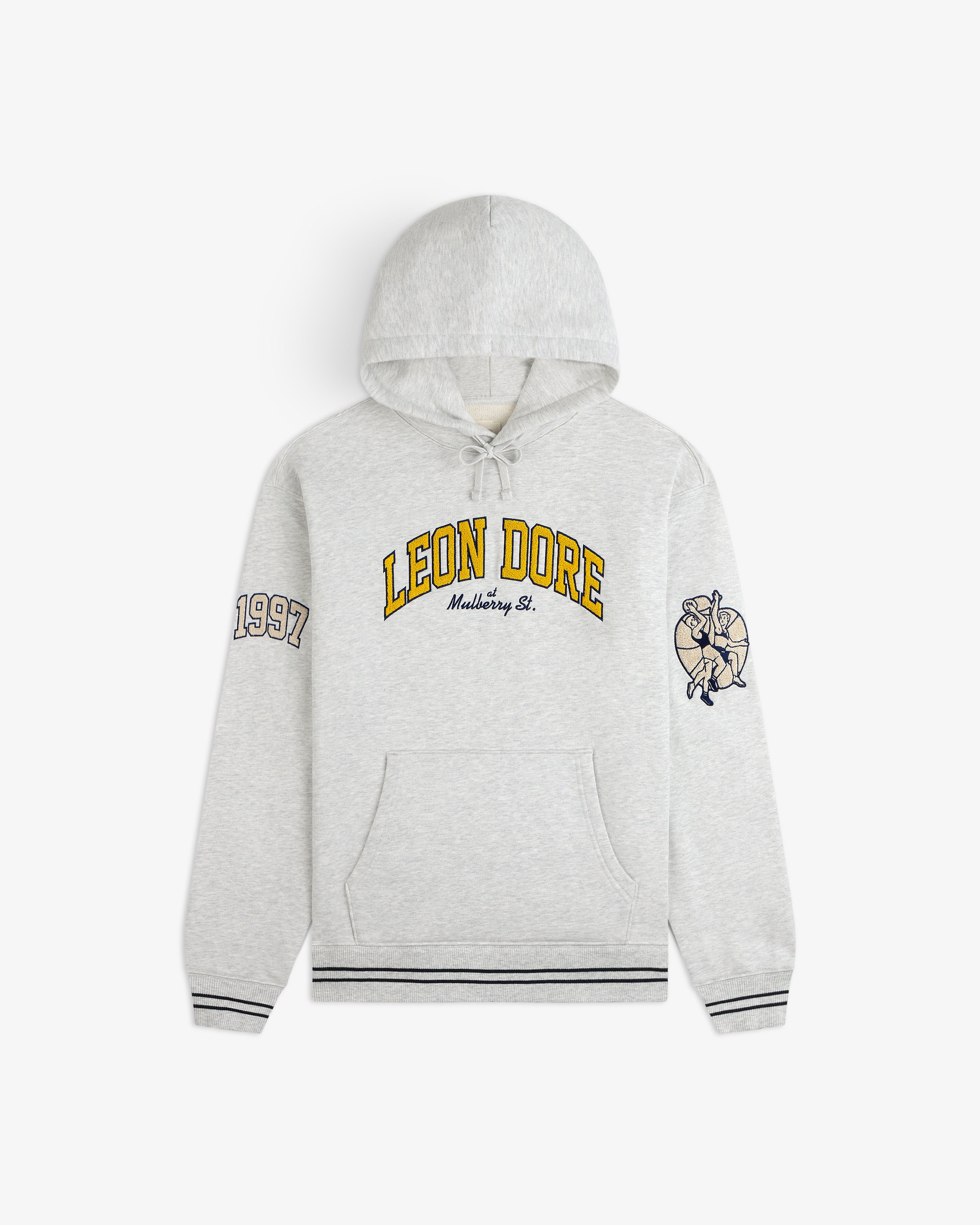 aim-leon-dore-mulberry-letterman-hoodie-grau image 2