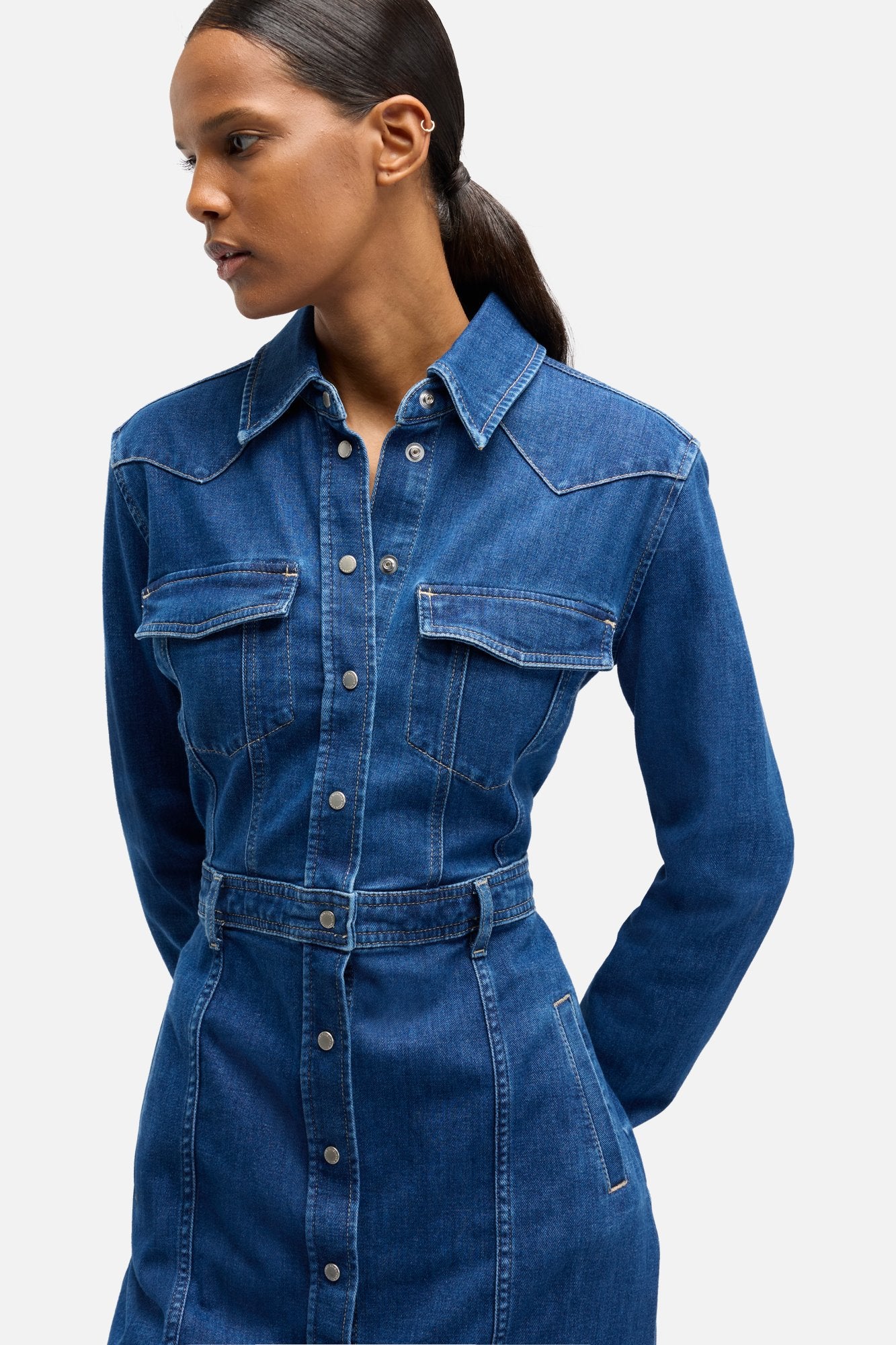 7-for-all-mankind-left-hand-luxe-dress-lolly-damen-jeanskleid-dark-wash image 4