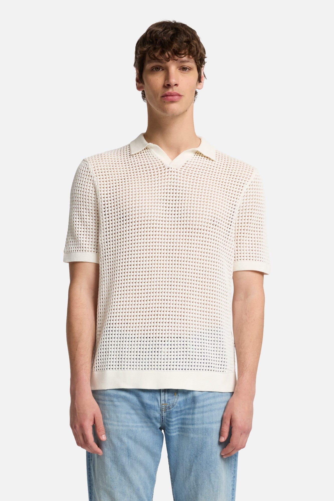 7-for-all-mankind-short-sleeve-crochet-polo-herren-white image 3