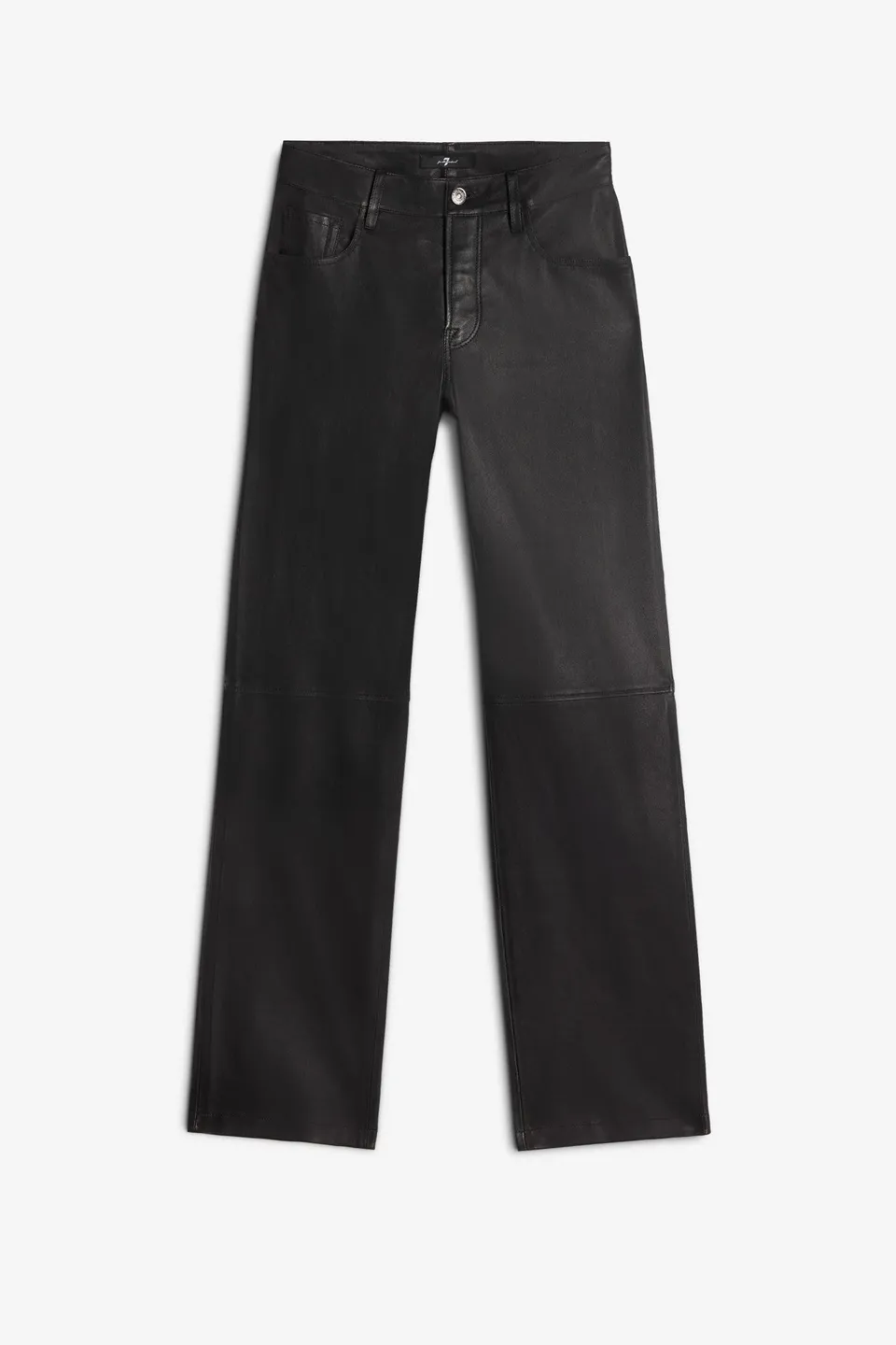 7-for-all-mankind-calie-straight-lederhose-leather-black-damen image 1