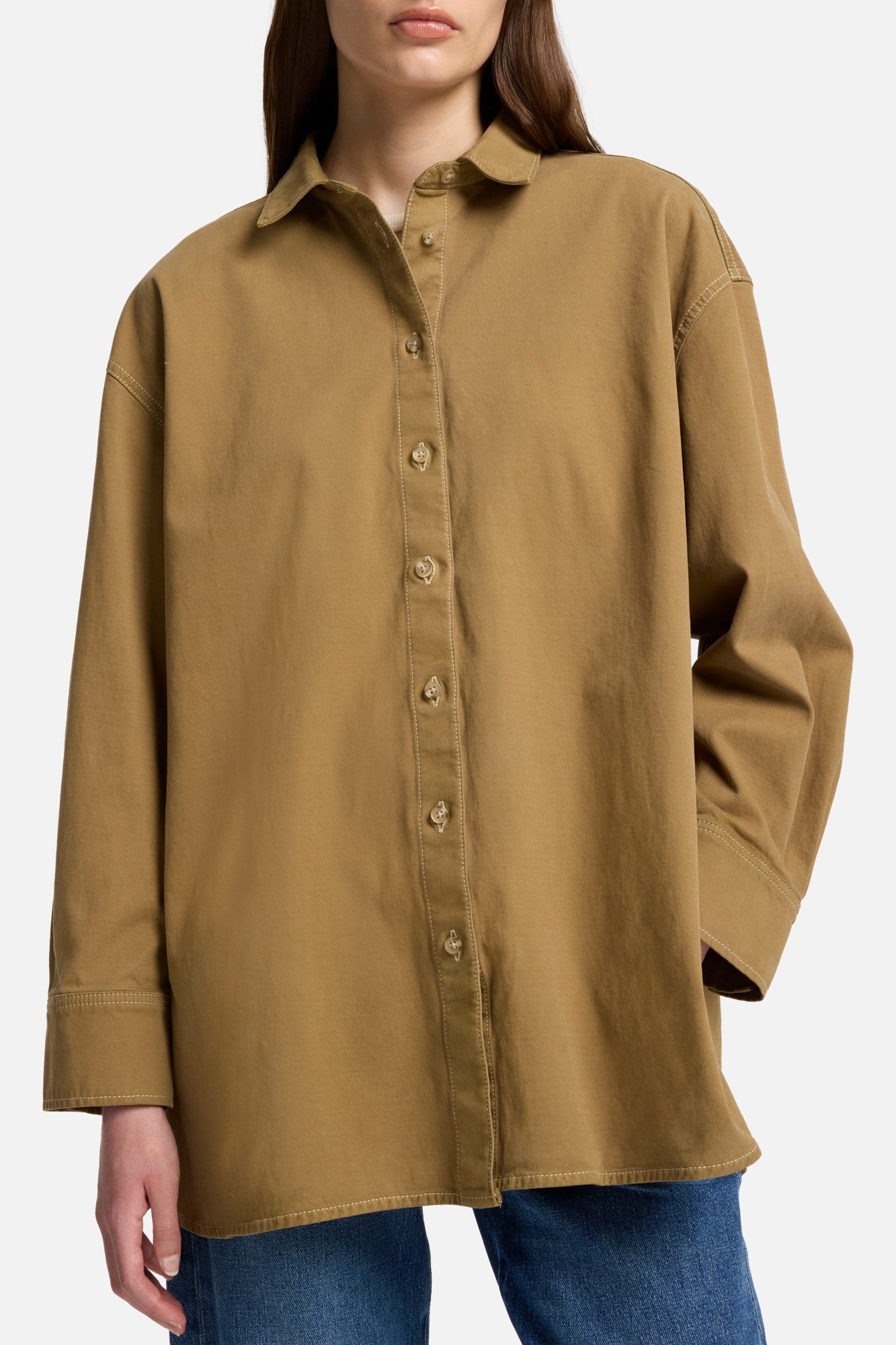 7-for-all-mankind-nina-relaxed-overshirt-comfort-twill-sand-storm-damen image 4