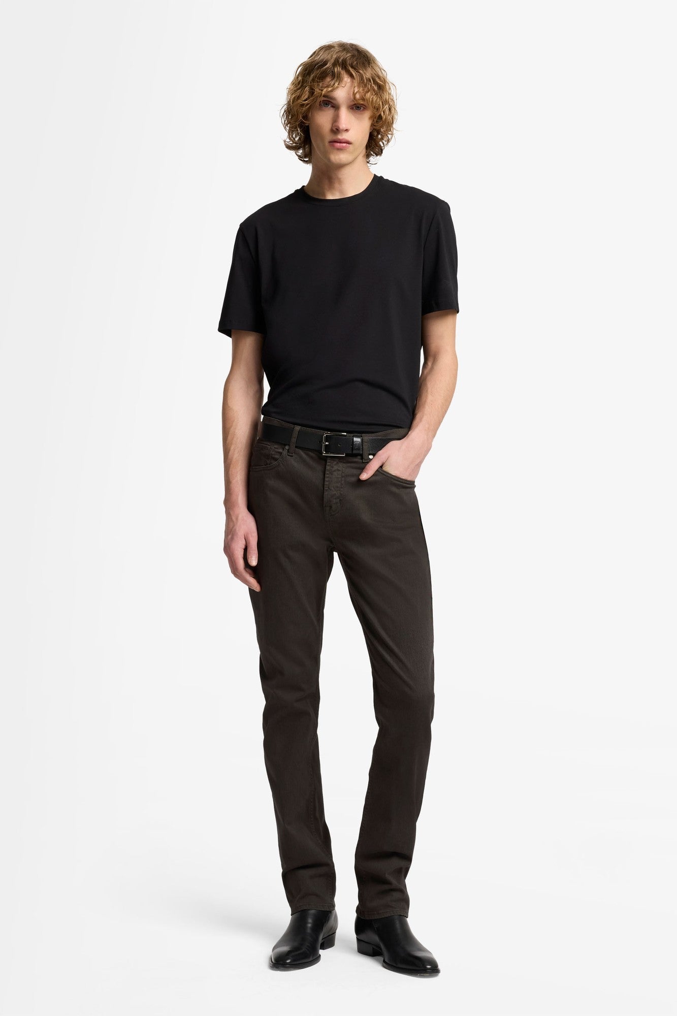 7-for-all-mankind-slimmy-slim-twill-hose-dark-olive-herren image 2