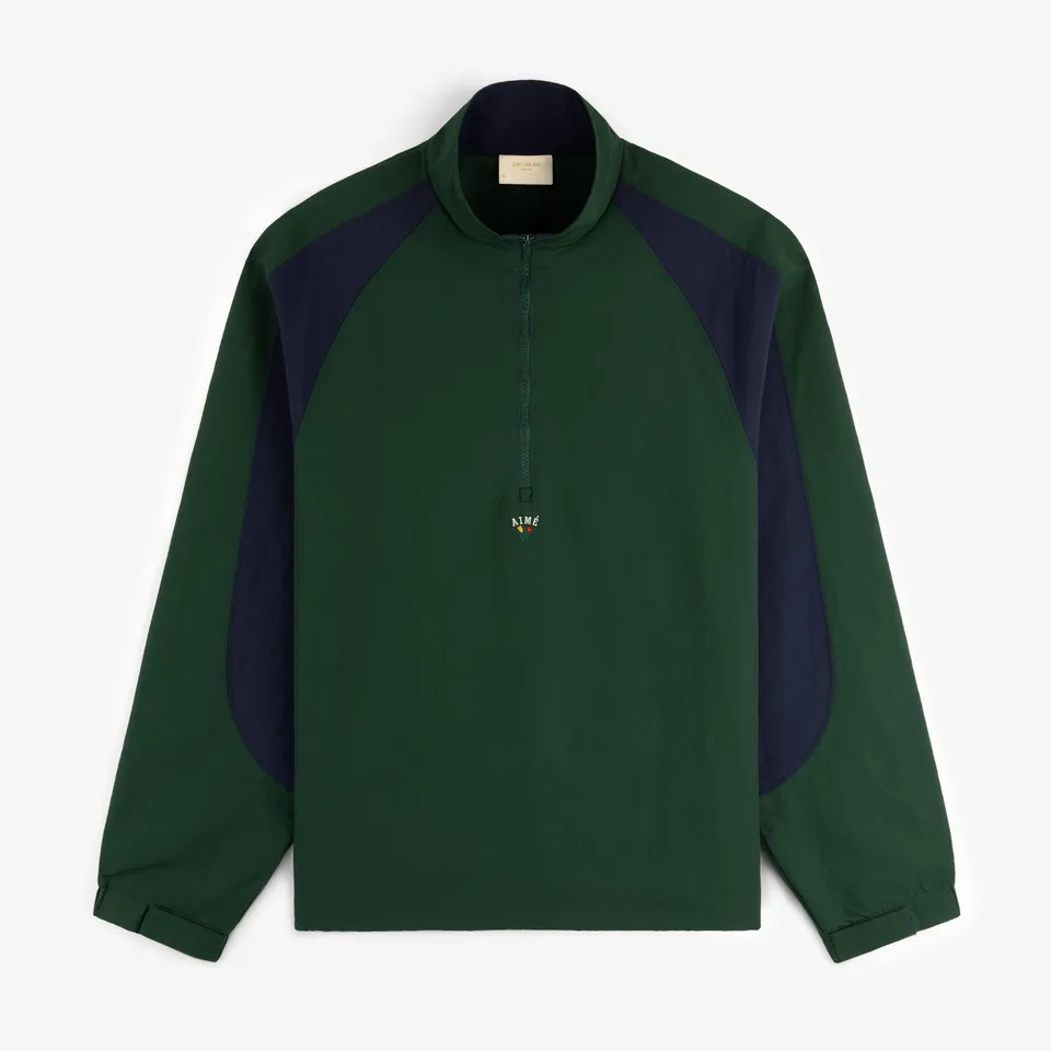 aim-leon-dore-crest-nylon-half-zip-pullover-gr-n image 1