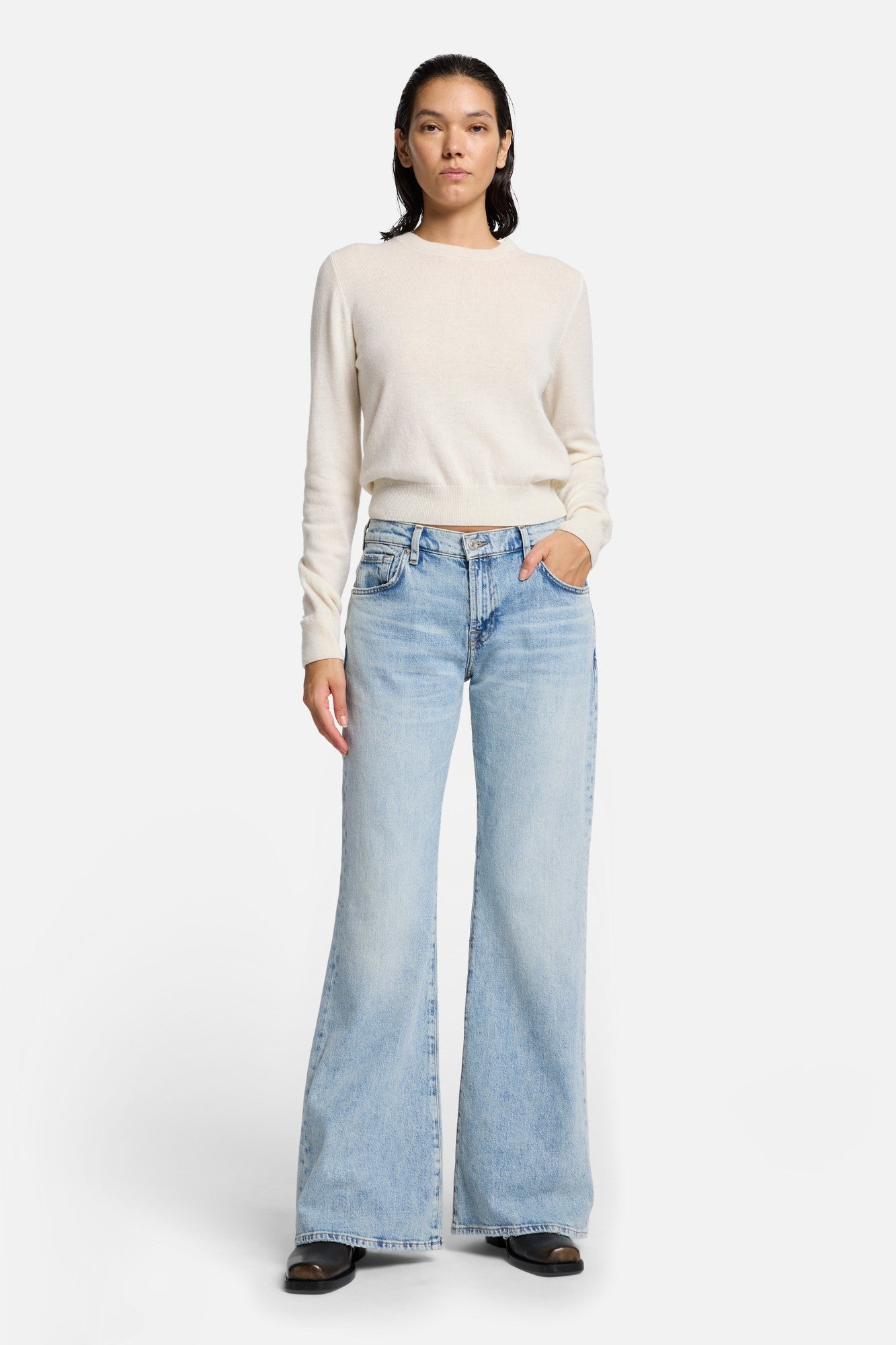 7-for-all-mankind-mankind-spencer-flare-jeans-sahara image 1