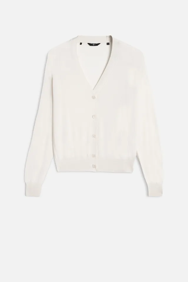 7-for-all-mankind-silk-blend-v-neck-cardigan-strickjacke-in-ivory image 1